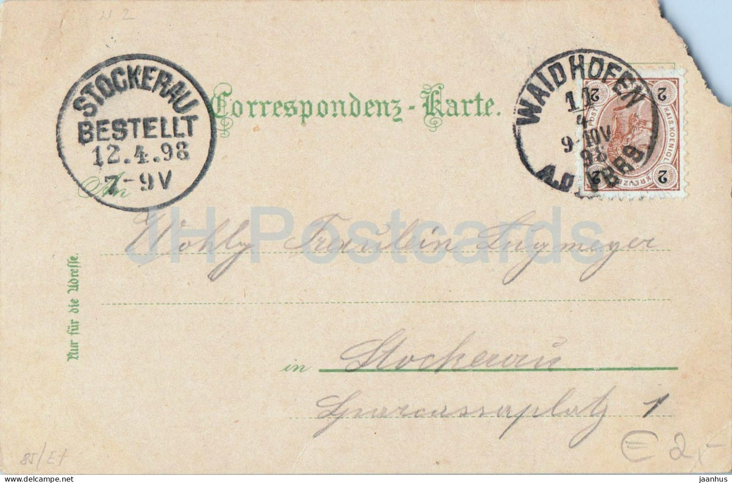 Gruss aus Waidhofen - Sonntagsberg - Ybbs - Litho - old postcard - 1898 - Austria - used
