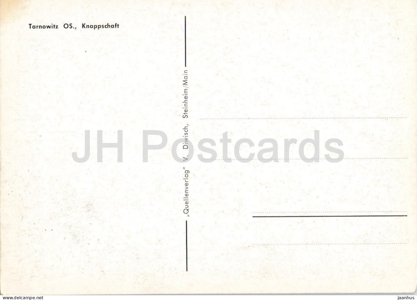 Tarnowitz OS. - Tarnowskie Gory - Knappschaft - Bergarbeiterverein - Schlesien - Schlesien - alte Ansichtskarte - Polen - gebraucht