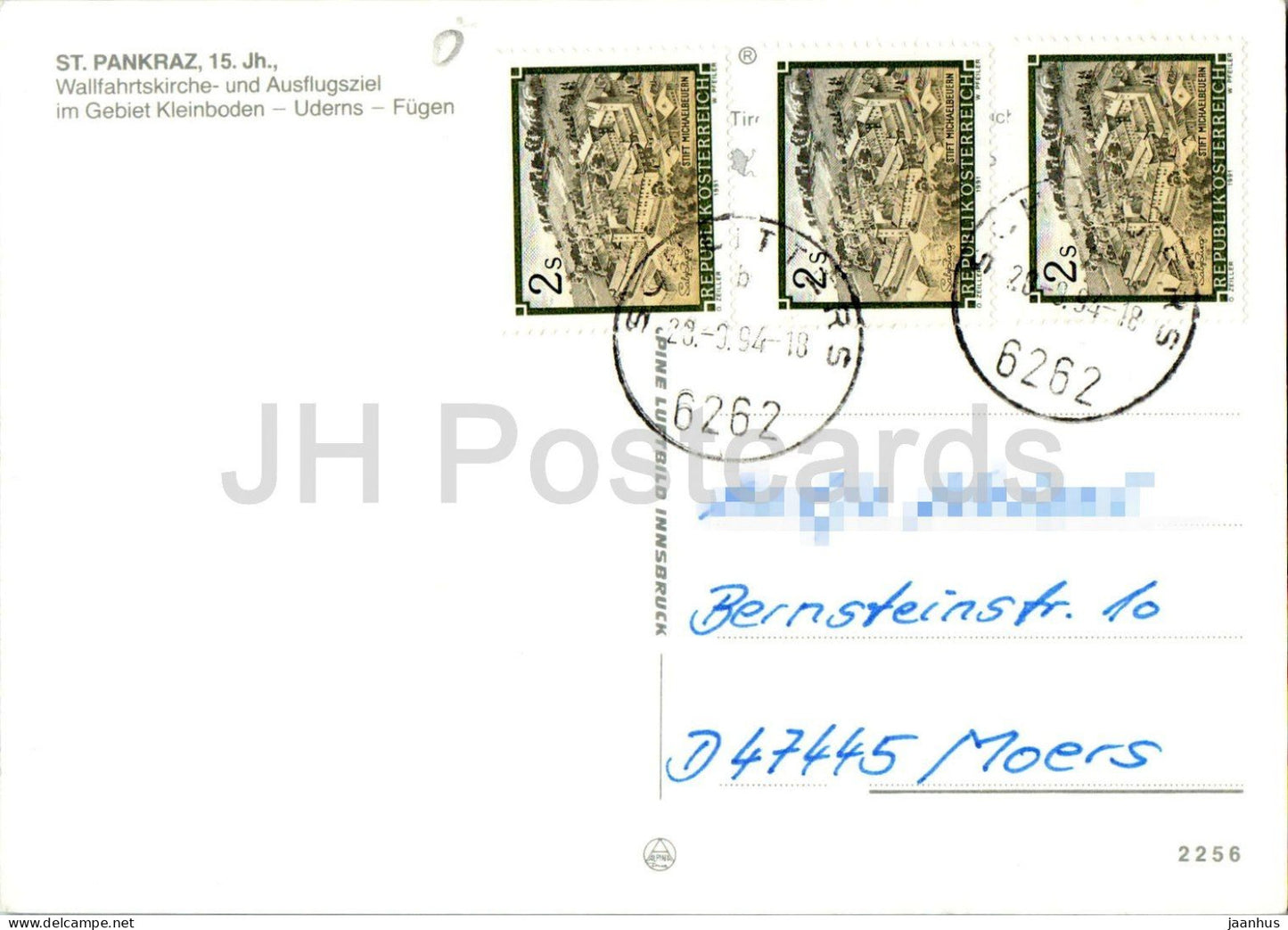 St. Pankraz im Zillertal - church - village - mountains - car - 2256 - 1994 - Austria - used