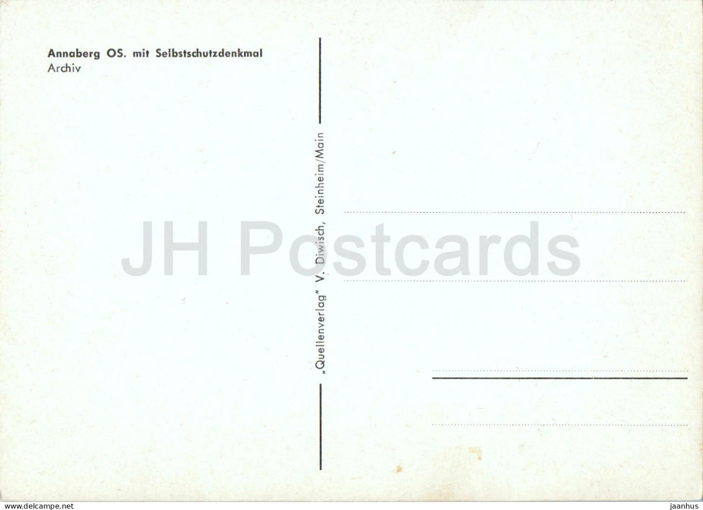 Annaberg OS. mit Selbstschutzdenkmal - Selbstverteidigungsdenkmal - Schlesien - Schlesien - alte Postkarte - Polen - unbenutzt