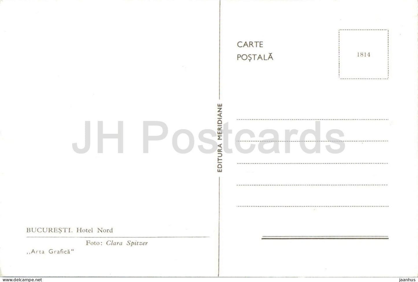 Bucharest - hotel Nord - bus - cars - 1815 - Romania - unused