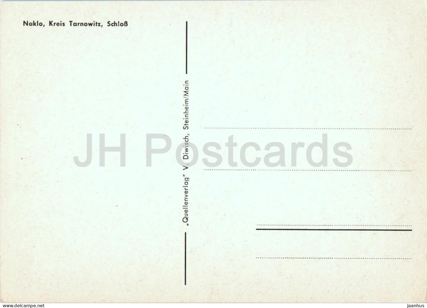 Naklo - Kreis Tarnowitz - Schloss - Château - Schlesien - Silésie - carte postale ancienne - Pologne - inutilisée