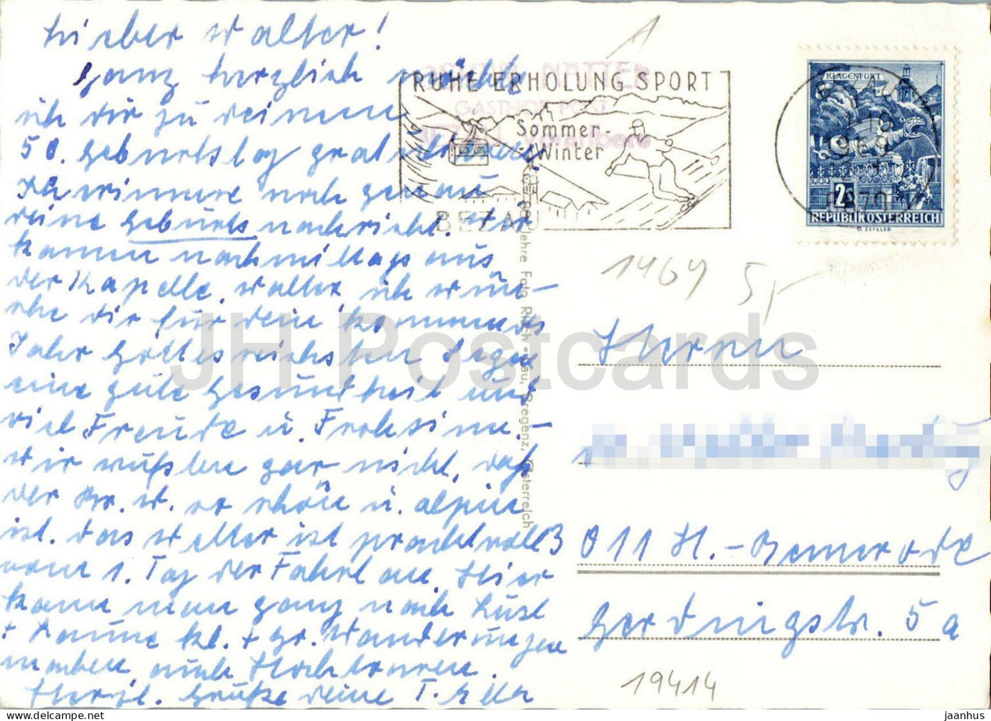 Bezau i. Bregenzerwald - Vorarlberg - mit Kanisfluh 2047 m - Dorf - Alpental - 16334 - 1969 - Österreich - gebraucht