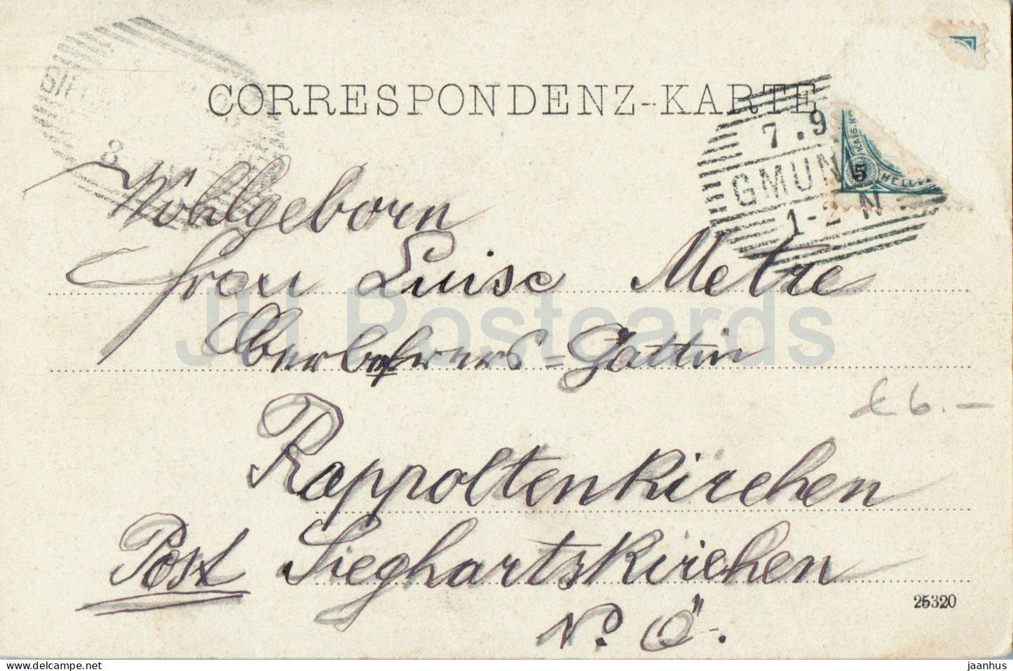 Gmunden - Schloss Ort mit Segelboot - château - 328 - carte postale ancienne - 1903 - Autriche - utilisé