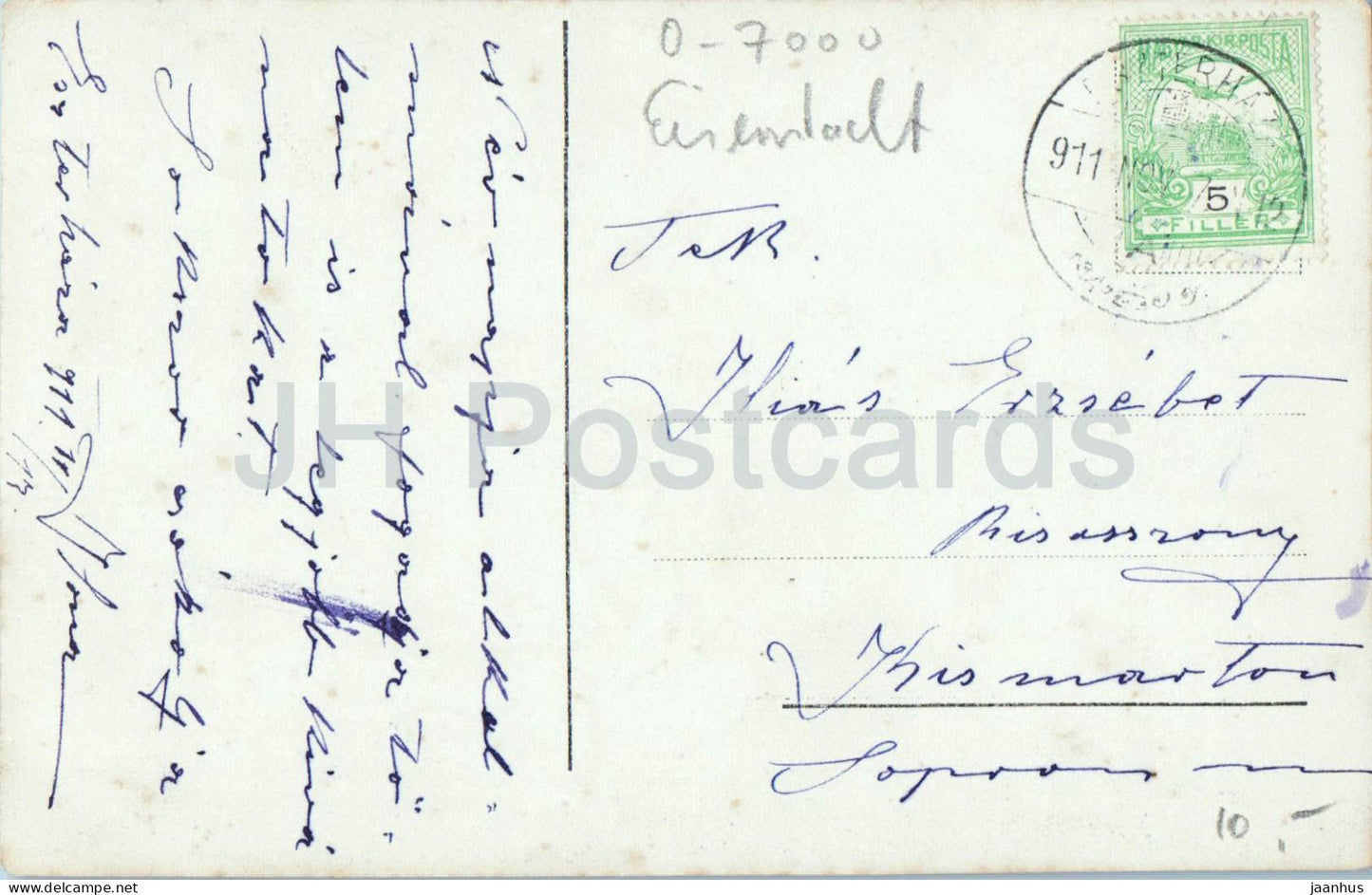 Esterhazy Palace - Fertod - old postcard - photo - 1911 - Hungary - used