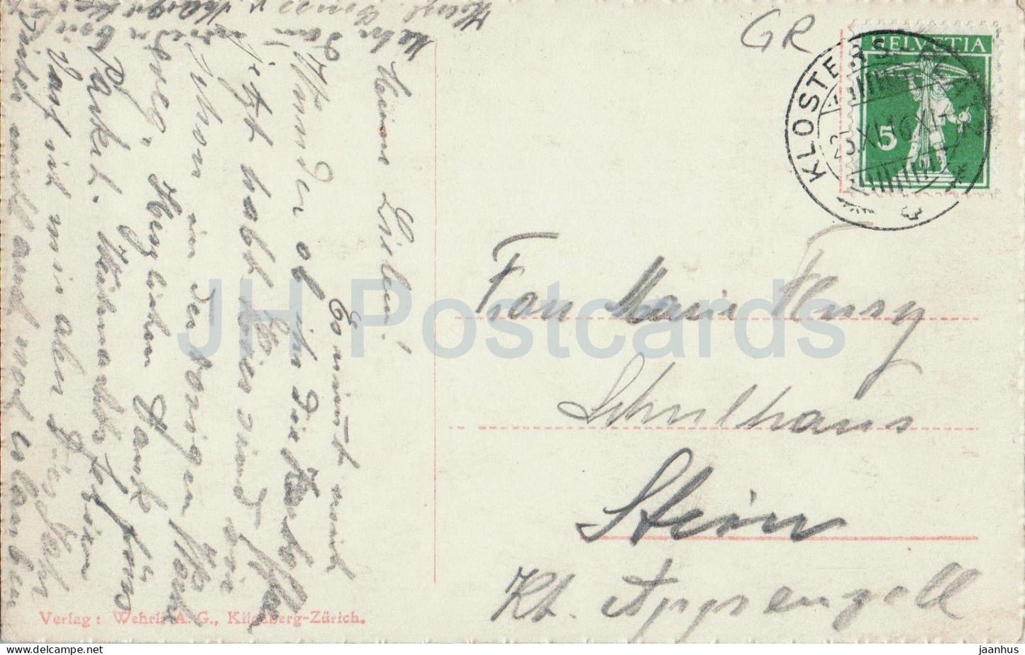 Im Dischmatal bei Davos - 21691 - alte Postkarte - 1916 - Schweiz - gebraucht
