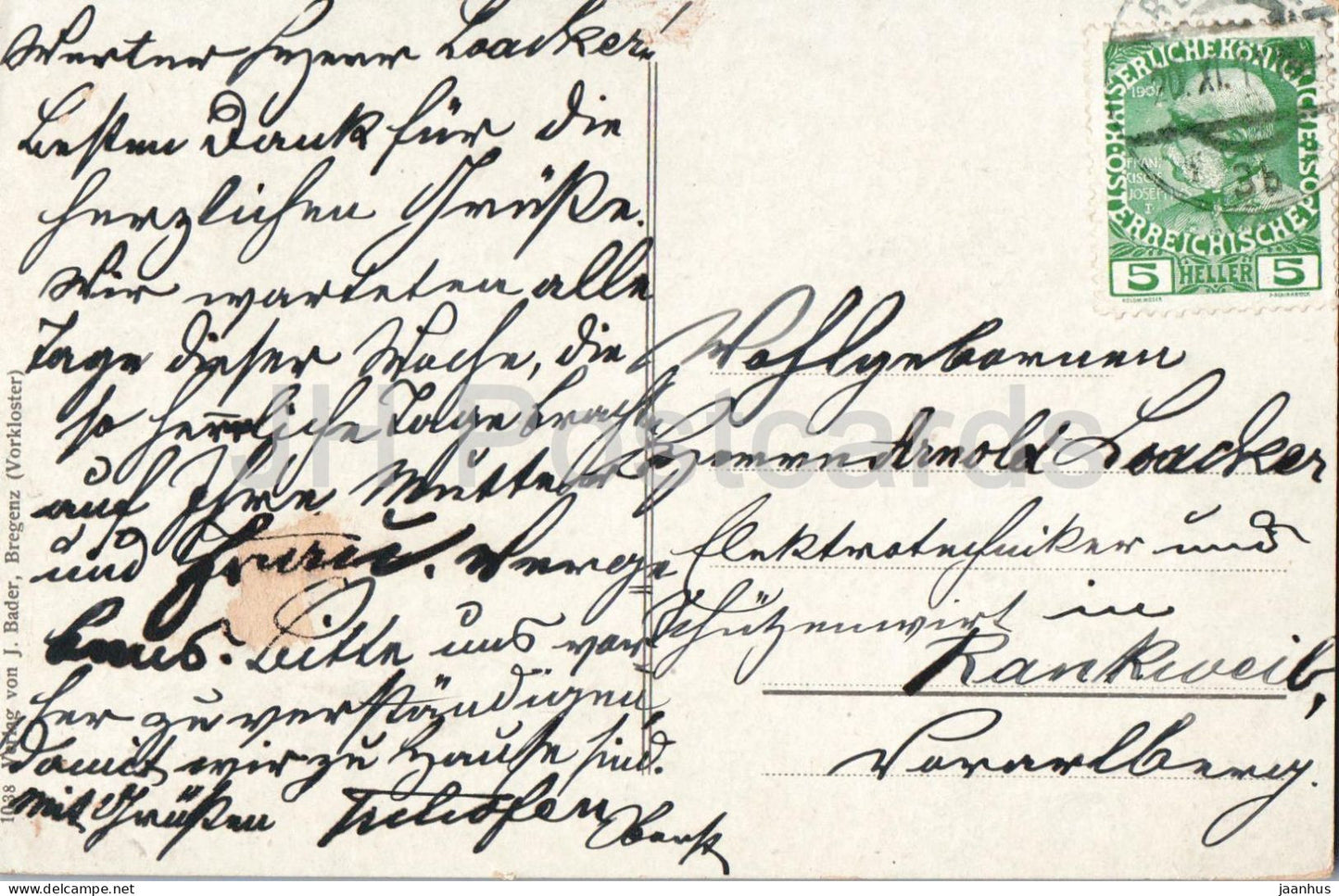 Drei Turme Gauertal Vorarlberg - Mountains - Peaks - Alps - 1038 - old postcard - 1911 - Austria - used