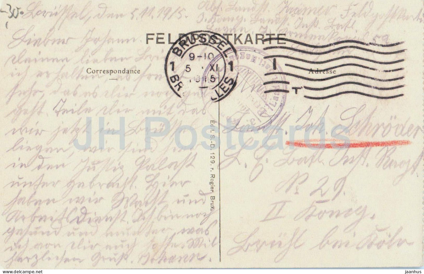 Brüssel – Panorama und Justizpalast – Feldpost – alte Postkarte – 1915 – Belgien – gebraucht