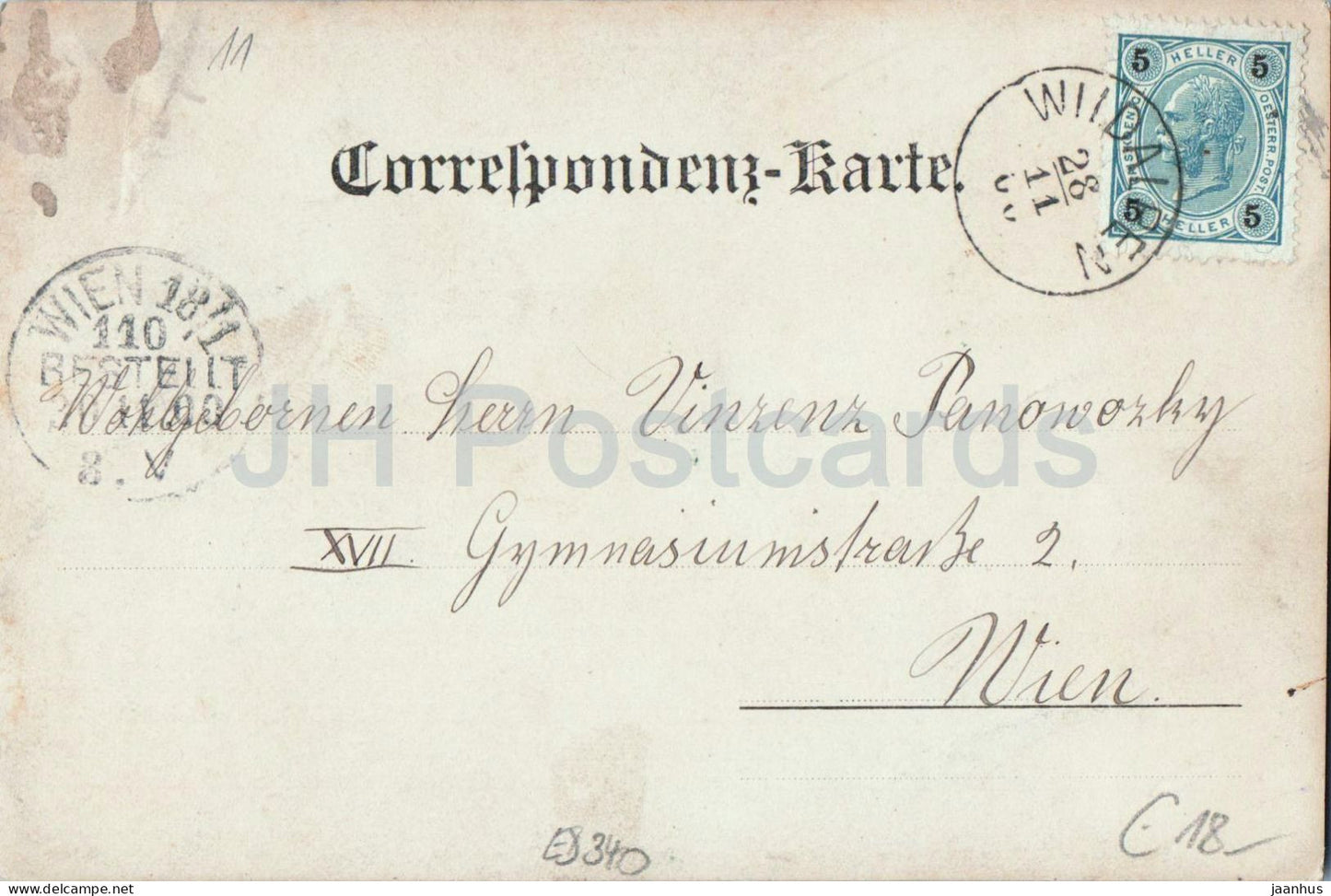 Poschenhohe à Wildalpen - auberge - Gasthaus - Gasthof - montagnes - carte postale ancienne - années 1900 - Autriche - utilisé