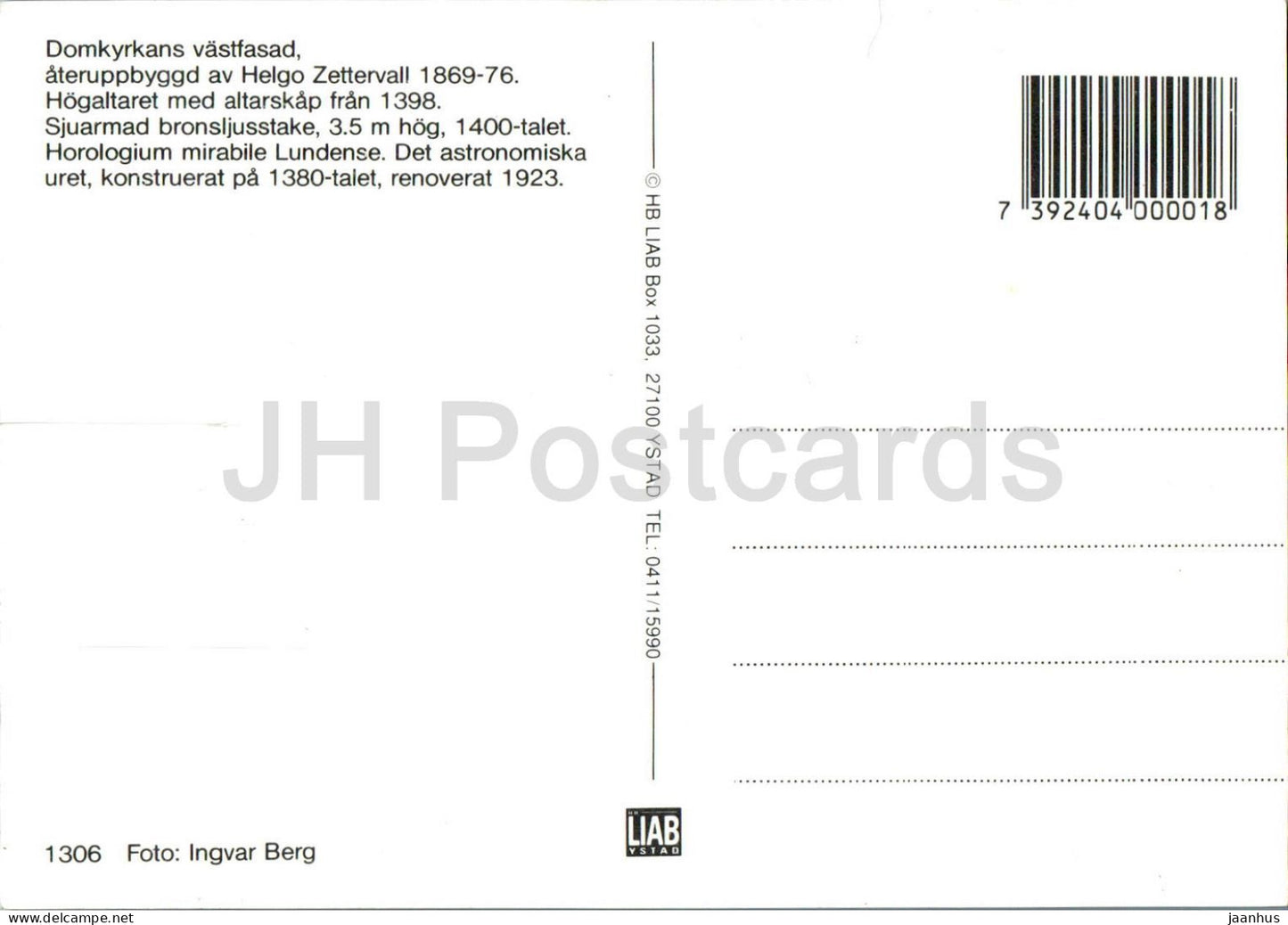 Lund - Domkyrkan - Autel - façade - cathédrale - multivue - 1306 - Suède - inutilisé