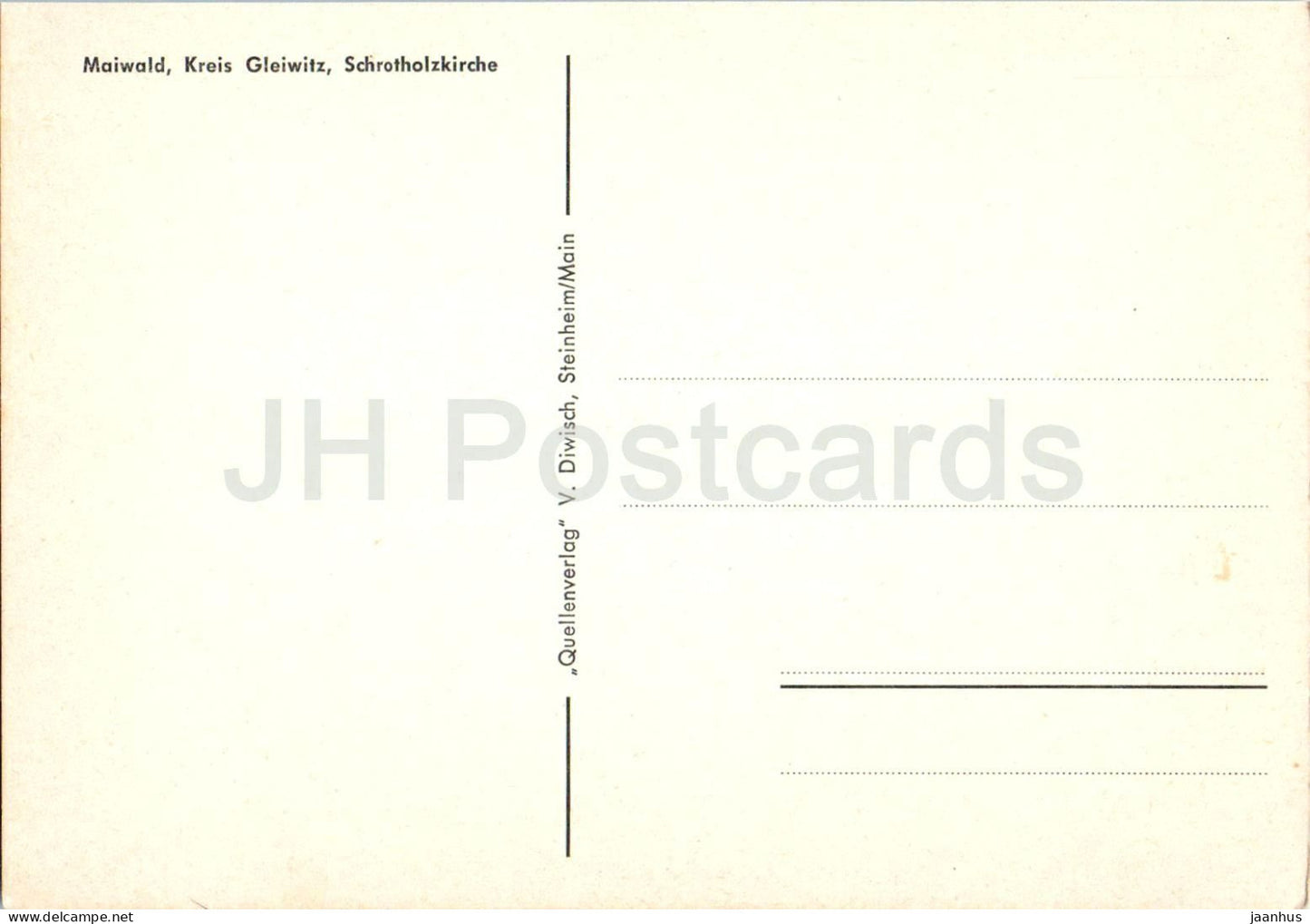 Maiwald - Kreis Gleiwitz - Schrotholzkirche - church - Gliwice - Schlesien - Silesia - old postcard - Poland - unused
