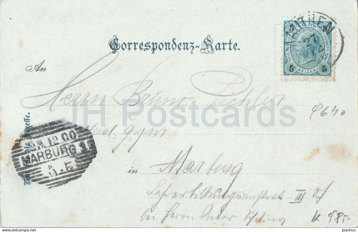 Gruss vom Wolayer See mit Seekopf vom Valentin Thorl - mountains - Alps - 377 - old postcard - 1900 - Austria - used