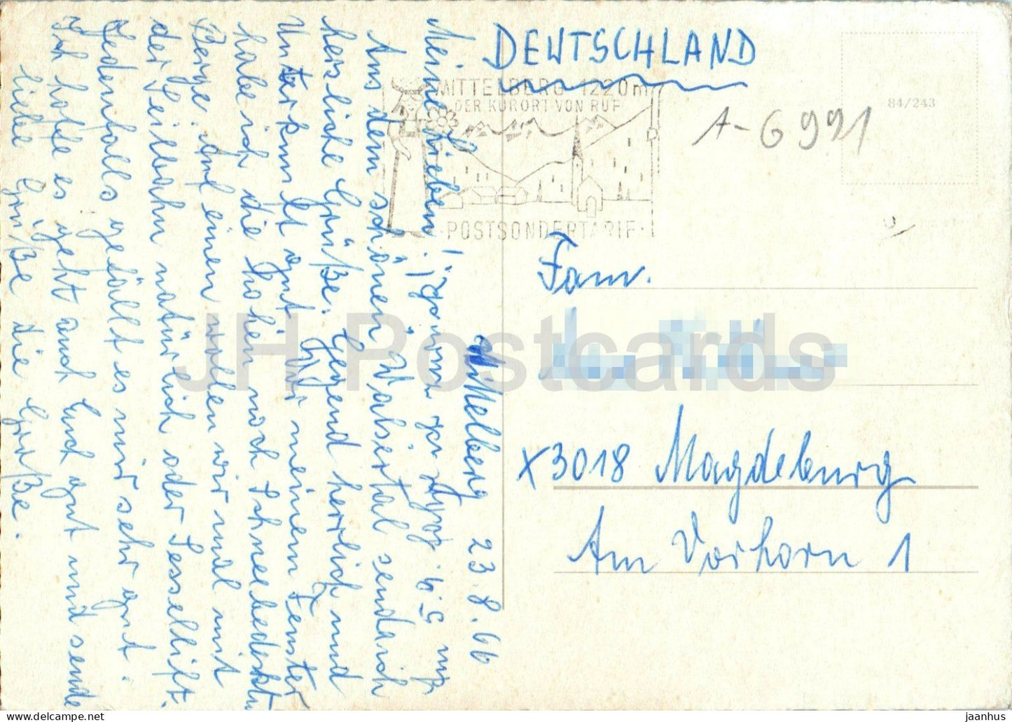 Salutations de la vallée de Kleinwalsertal - Riezlern - Hirschegg - Bodmen - Baad - Mittelberg - vue multiple - 1966 - Autriche - usagé