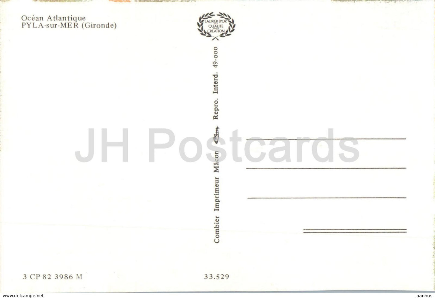 Souvenir de Pyla sur Mer - Ocean Atlantique - Atlantic Ocean - multiview - France - unused