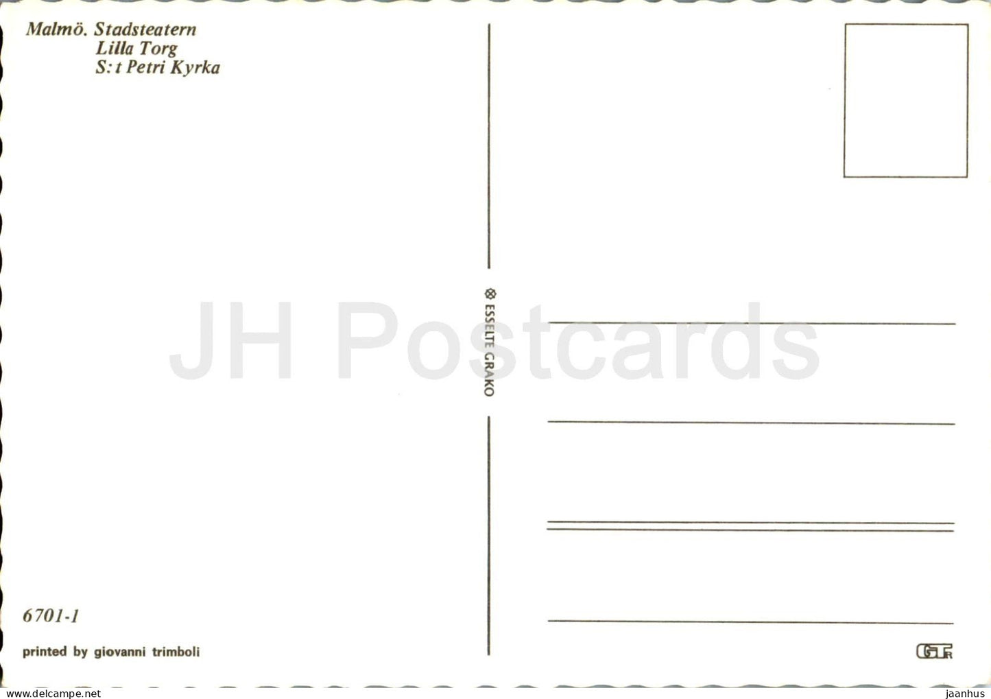 Malmo - St Petri Kyrka - Stadsteatern - Lilla Torg - theatre - church - multiview - 6701-1 - Sweden - unused