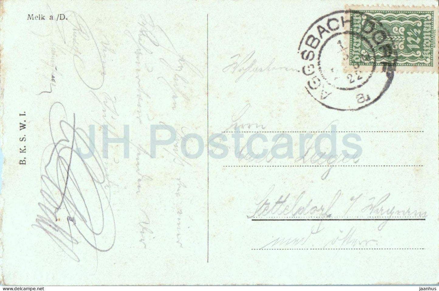 Melk a. D. - Benedictine Abbey - old postcard - 1922 - Austria - used