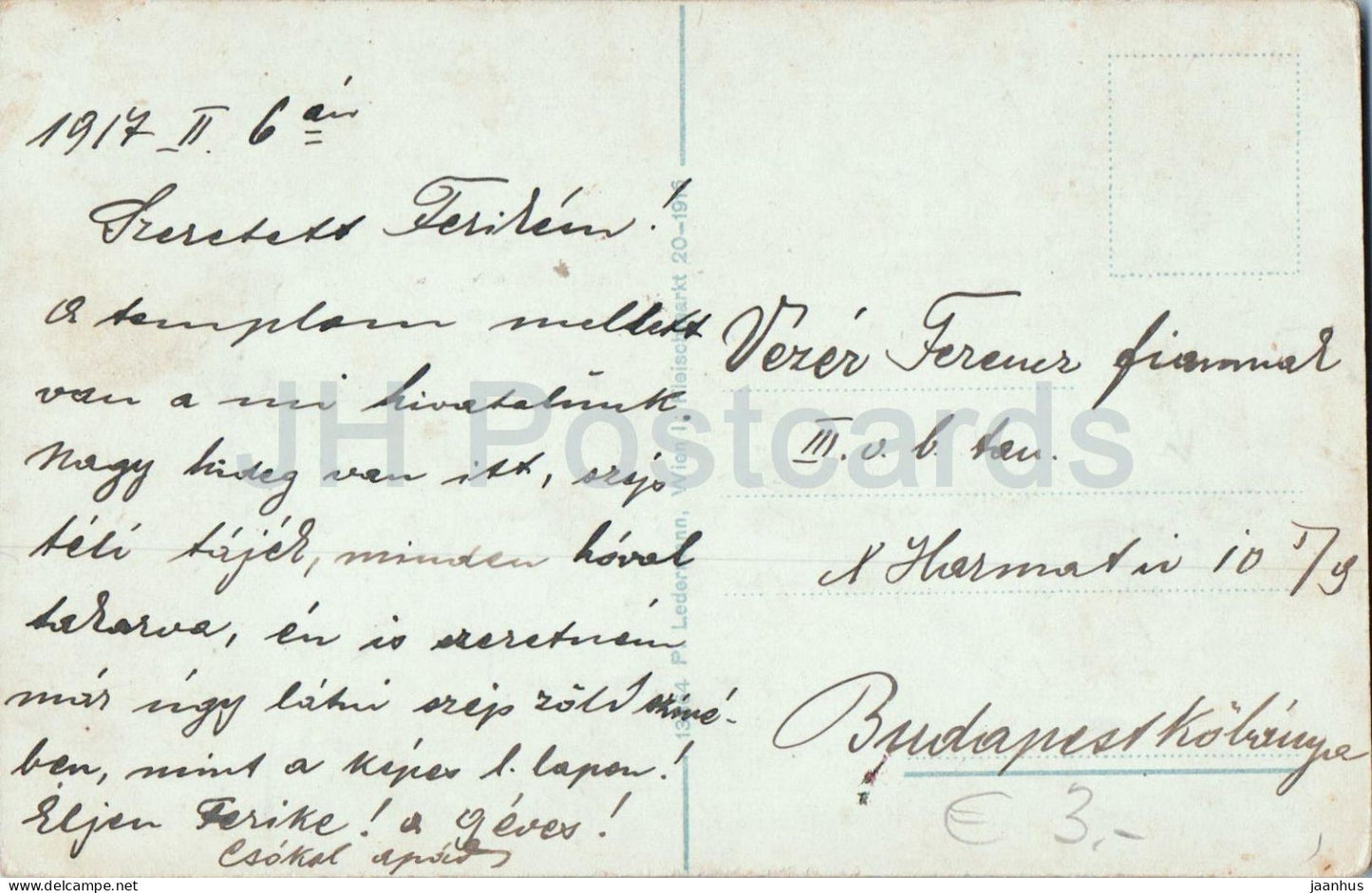 Kurort Baden près de Vienne - Stadt Pfarrkirche - Stadt. Kuranstalt - Stadttheater - carte postale ancienne - 1917 - Autriche - utilisé