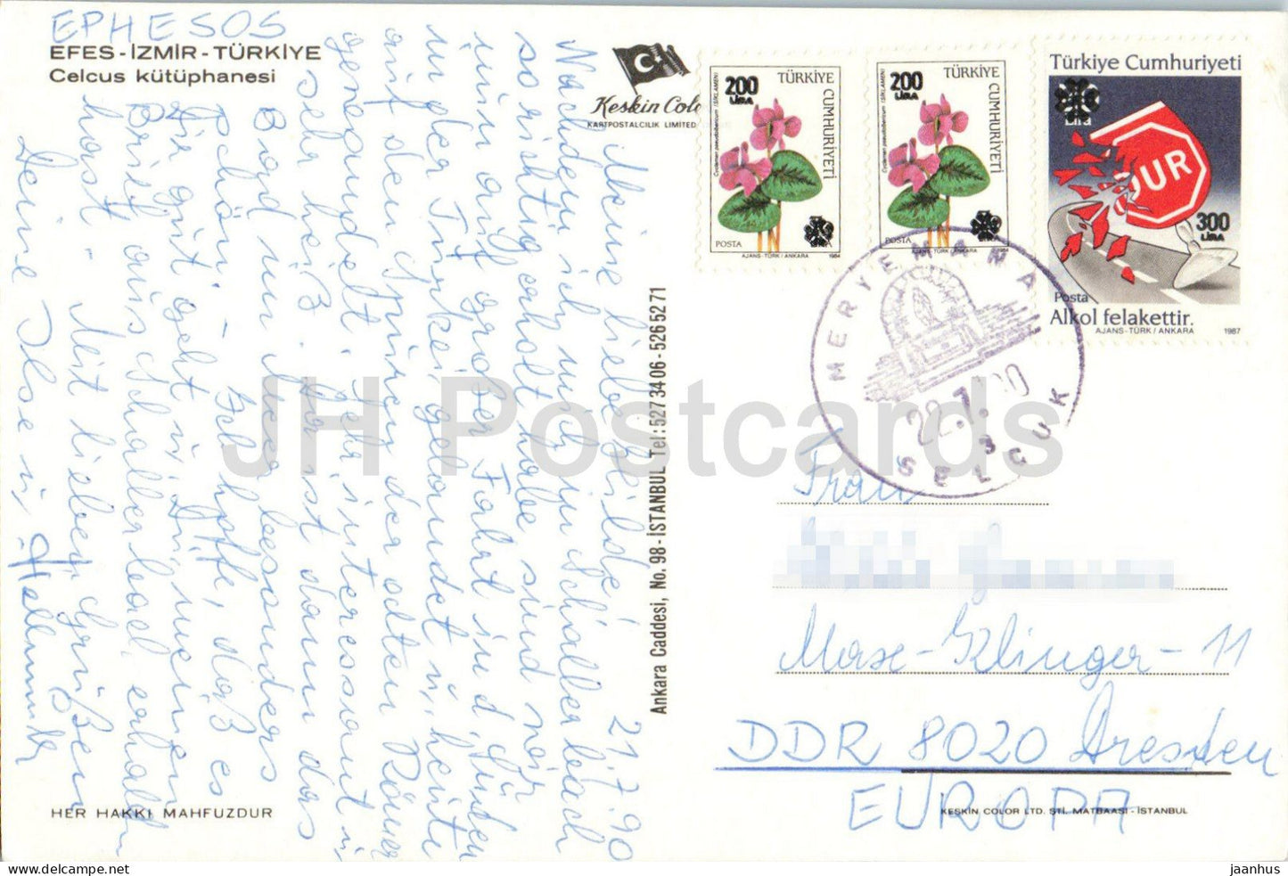 Ephesos Efes Izmir - Celsus-Bibliothek - Antike - Ruinen - Archäologie - 98 - 1990 - Türkei - gebraucht