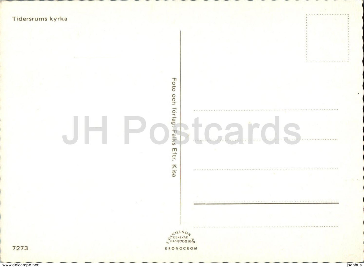 Tidersrums Kyrka - Tidersrum - Kirche - 7273 - Schweden - unbenutzt