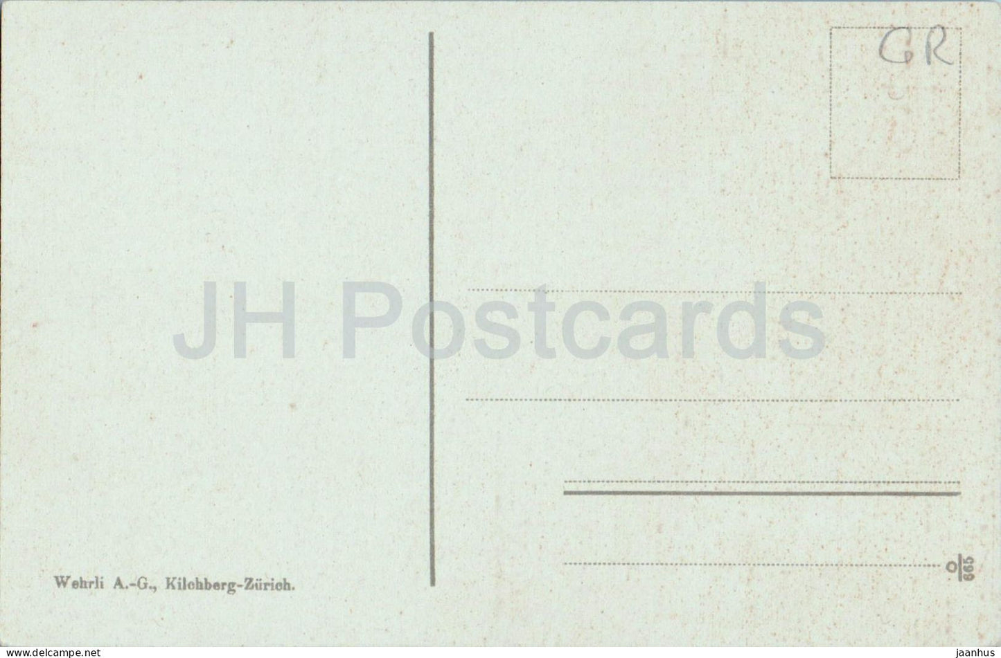 Lac de Davos - vue sur le lac de montagne - 14670 - carte postale ancienne - Suisse - non utilisée