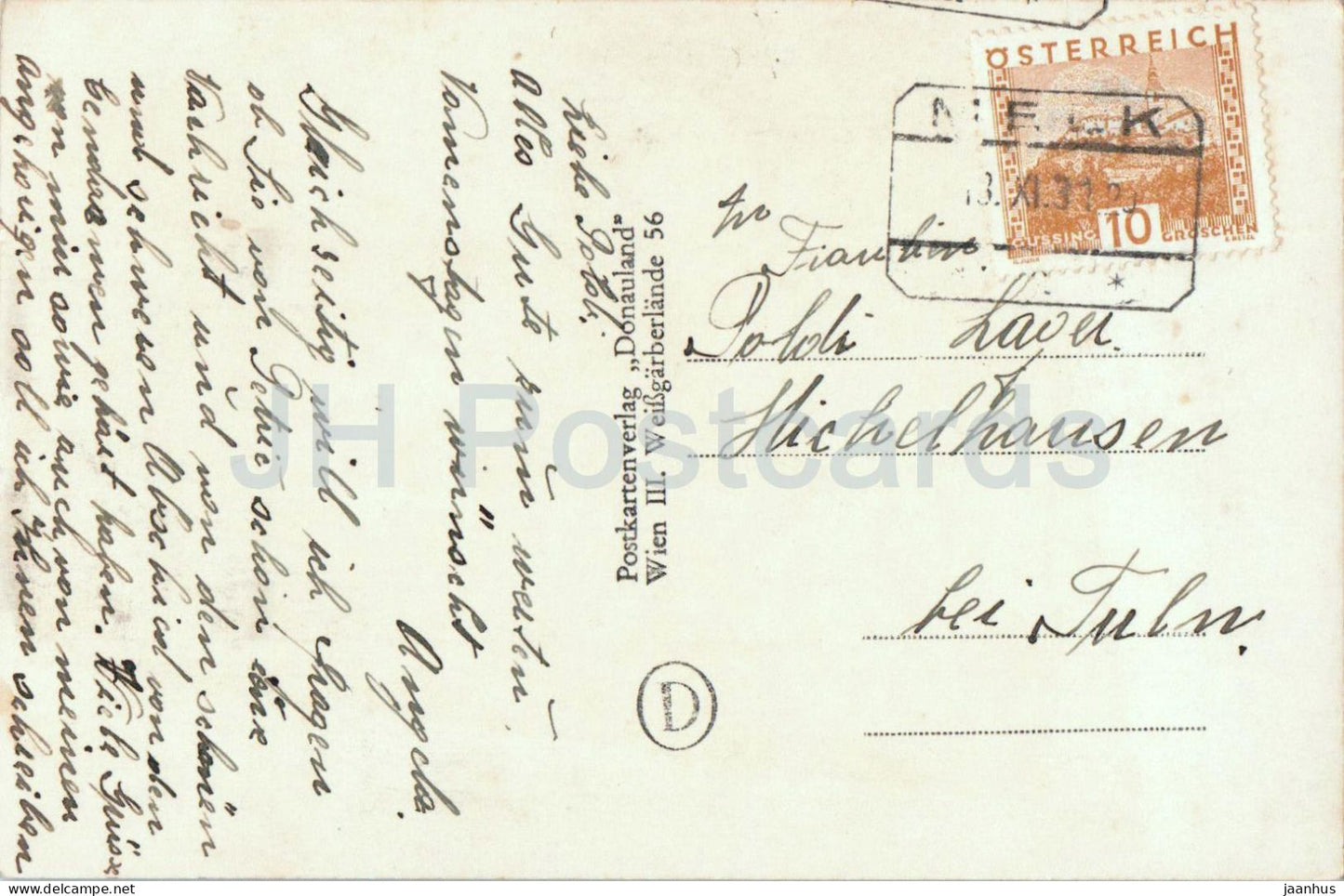 Melk a.d. Donau - abbey view - panorama - No. 925 - old postcard - 1931 - Austria - unused