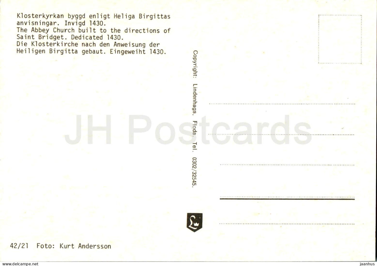 Vadstena Klosterkyrka - church - multiview - 42/21 - Sweden - unused