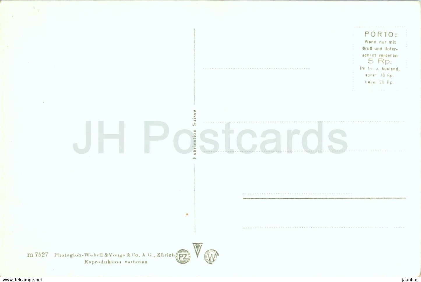 Carte panoramique du lac de Zurich avec les Alpes - 7527 - ancienne carte postale - Suisse - non utilisée