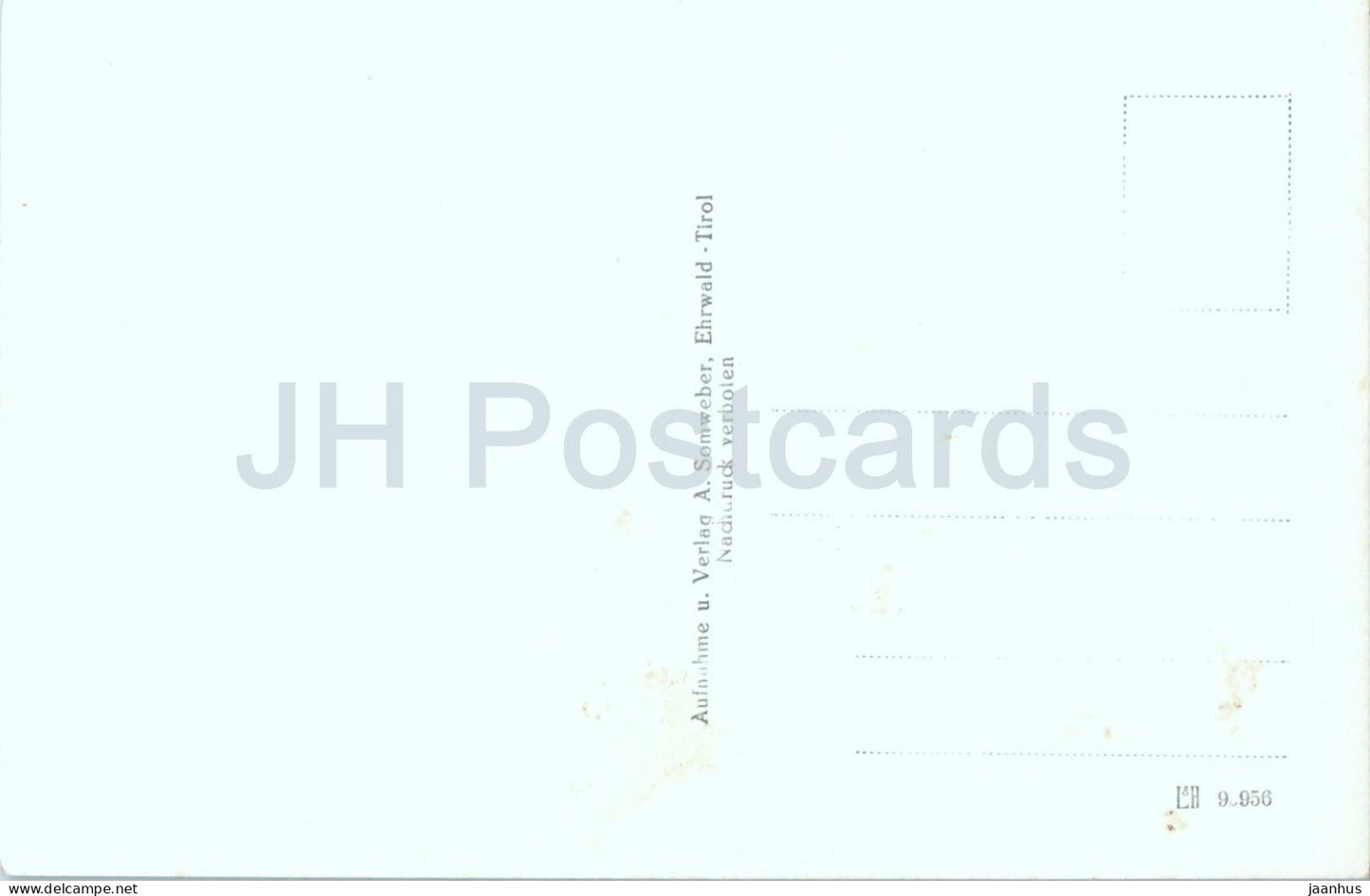 Ehrwald Tirol - Haus Bergkranz avec Zugspitze en arrière-plan - maison d'hôtes alpine - carte postale ancienne - Autriche - inutilisée