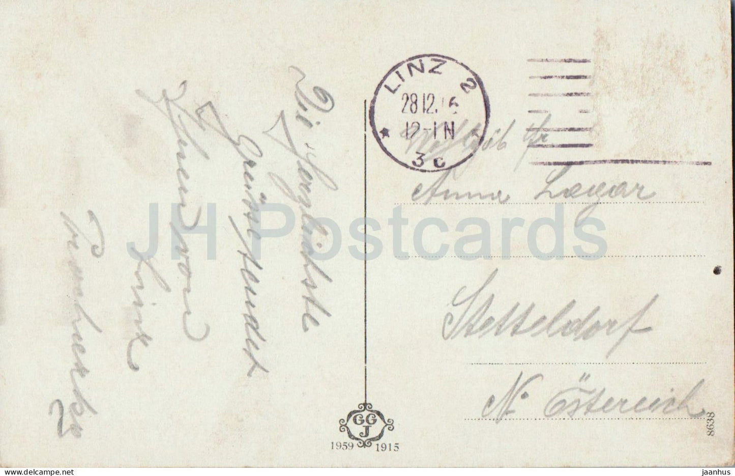 Linz a. d. Donau vom Freinberg aus gesehen - Danube - No. 8638 - old postcard - 1916 - Austria - used