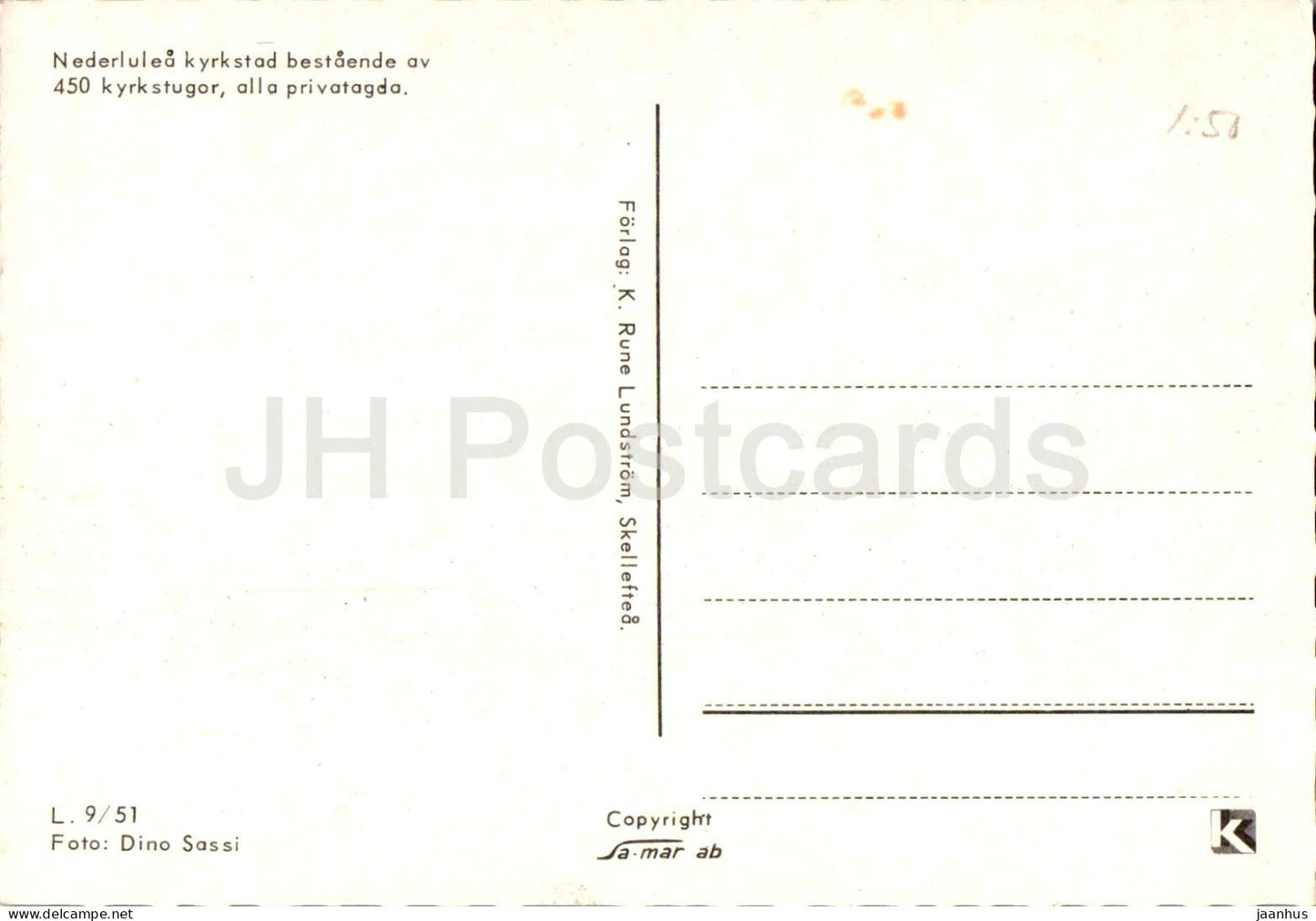 Nederlulea kyrkstad - Ville-église de Nederlulea - 9/51 - Suède - inutilisé