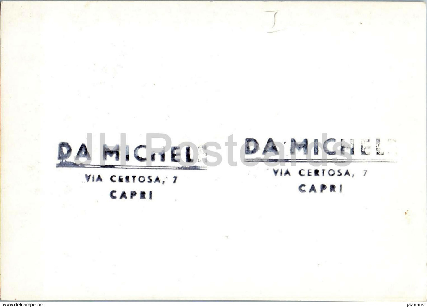 Capri - Ristorante Da Michele - Via Certosa 7 - restaurant - terrace - photo - old postcard - Italy - unused