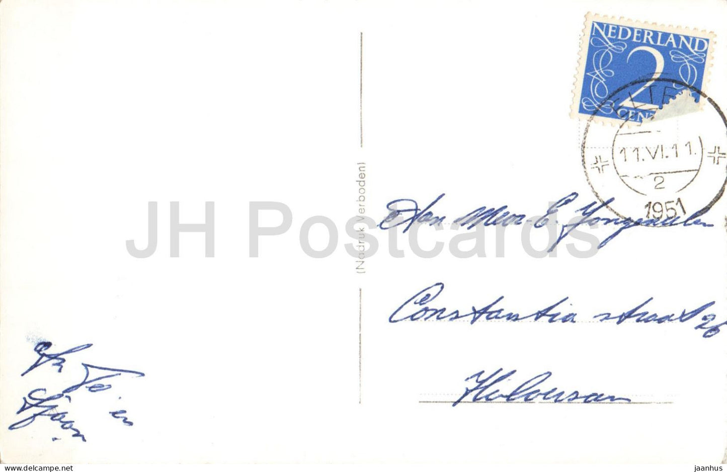 Luftkurort Elten - Health resort Elten - Stiftskirche - panorama - church - tower old postcard 1951 - Germany - used