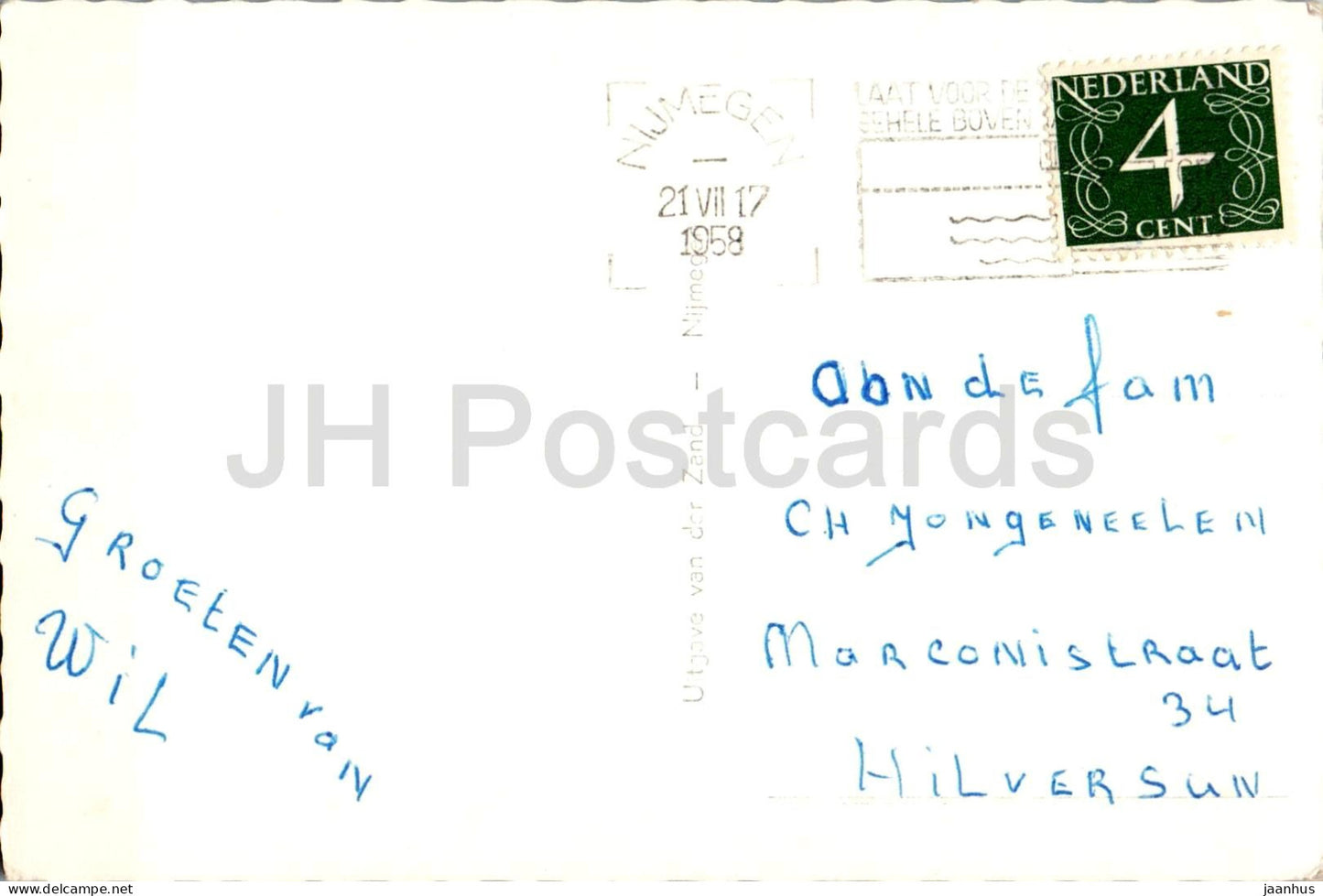 Vierdaagse Nijmegen - Four Days Marches Nijmegen - marching event - parade - old postcard - 1958 - Netherlands - used