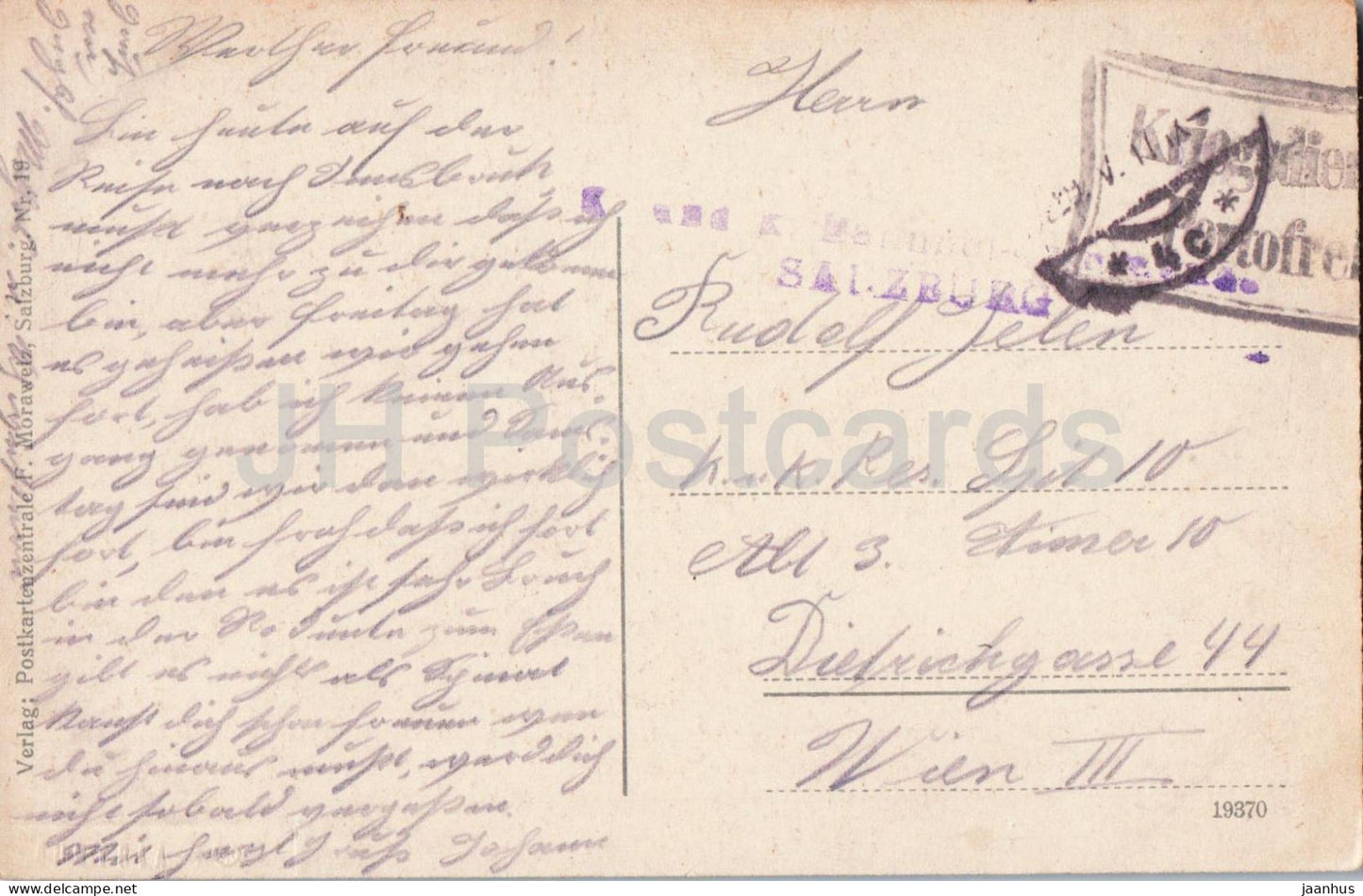 Salzburg - Feste Hohensalzburg und Gaisberg - Kriegsdienst - Portofrei - Feldpost - alte Postkarte - 1917 - Österreich - gebraucht