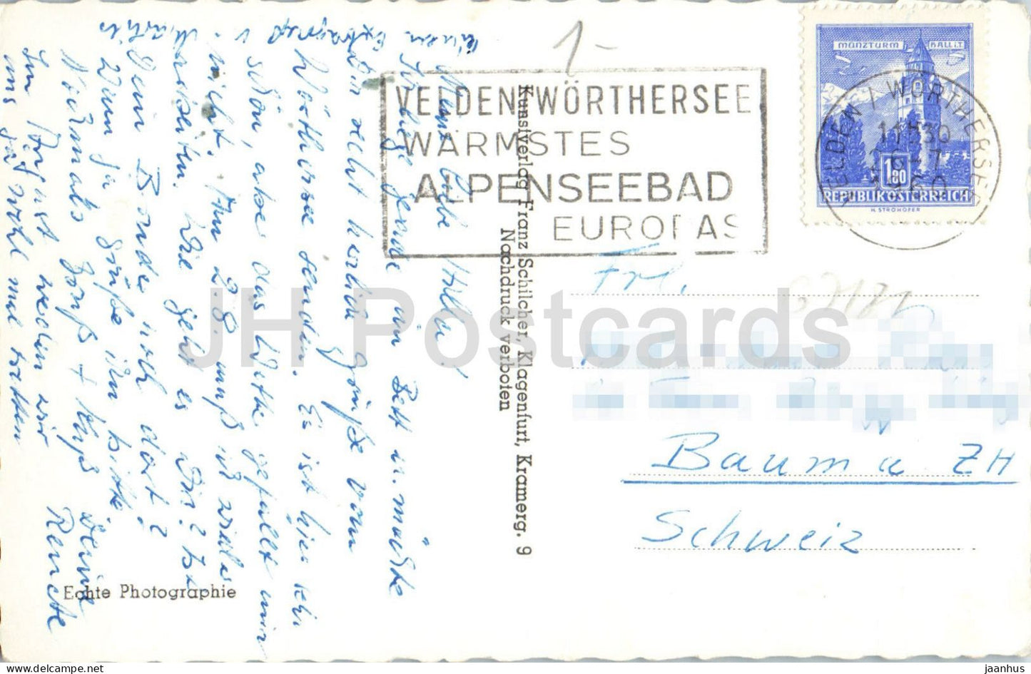 Am Worthersee Karnten - boat - lake - 47 - 1960 - Austria - used