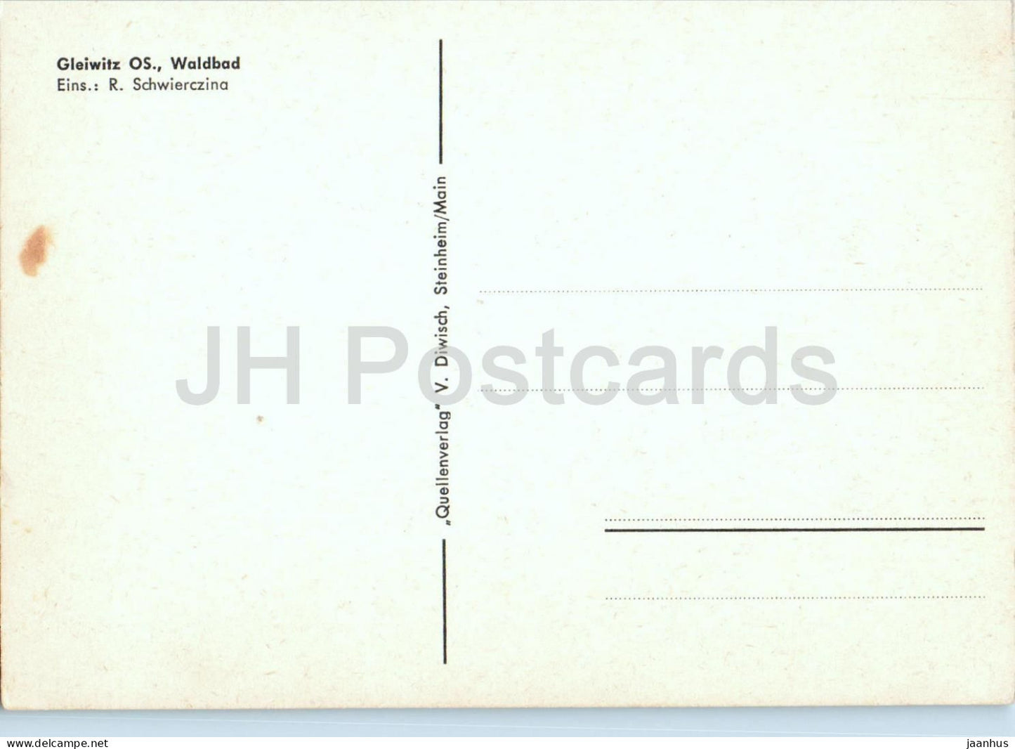 Gleiwitz OS - Waldbad - R. Schwierczina - Gliwice - Schlesien - Silesia - old postcard - Poland - unused