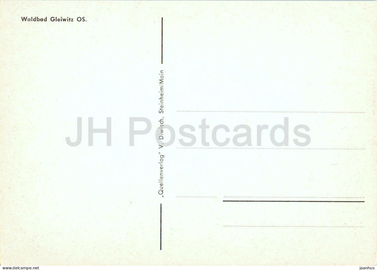 Gleiwitz OS - Waldbad - 1 - Gliwice - Schlesien - Silesia - old postcard - Poland - unused