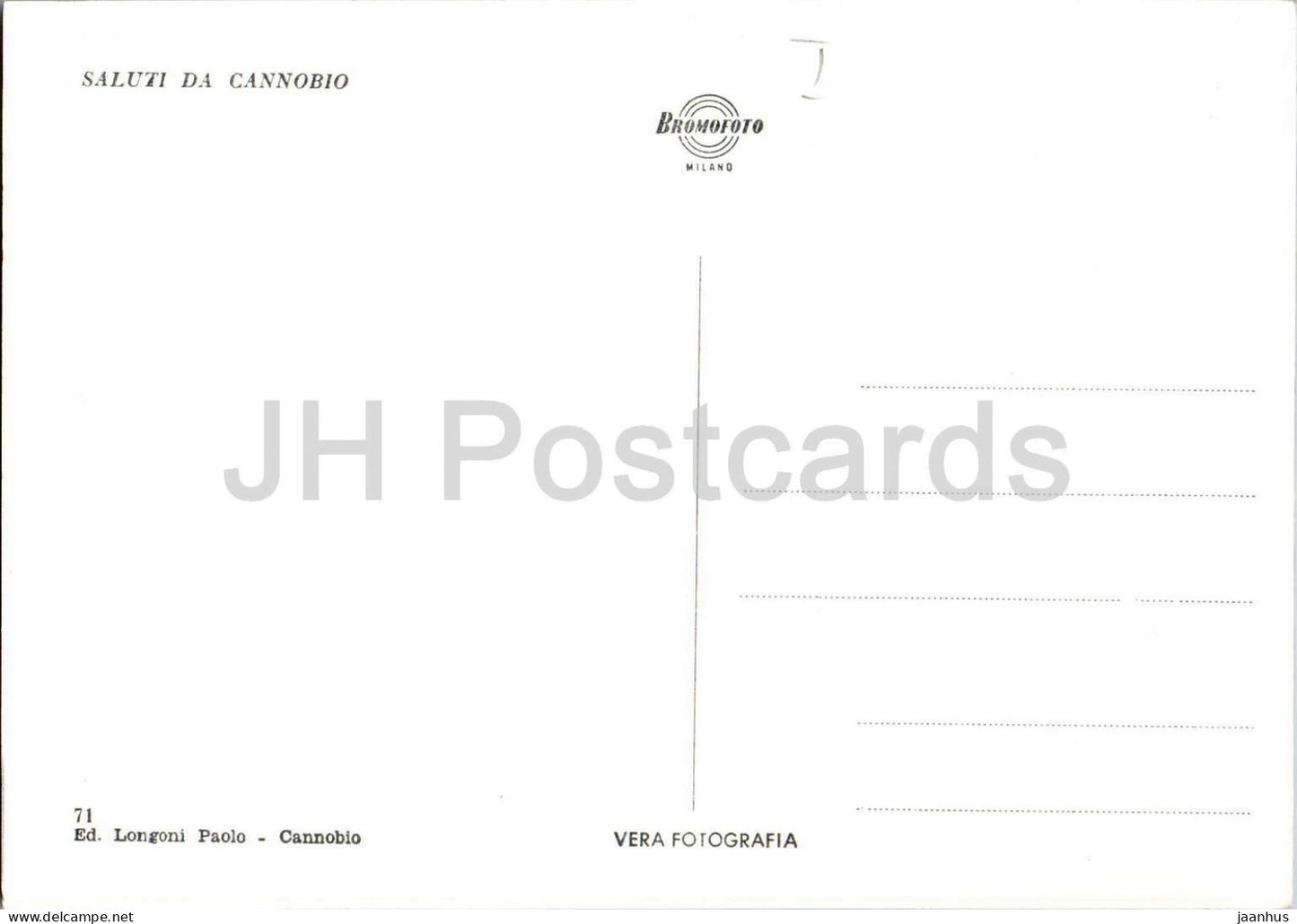 Cannobio - Lago Maggiore - Il porto e Santuario S.S. Pieta - boat - harbour - port - 71 - old postcard - Italy - unused