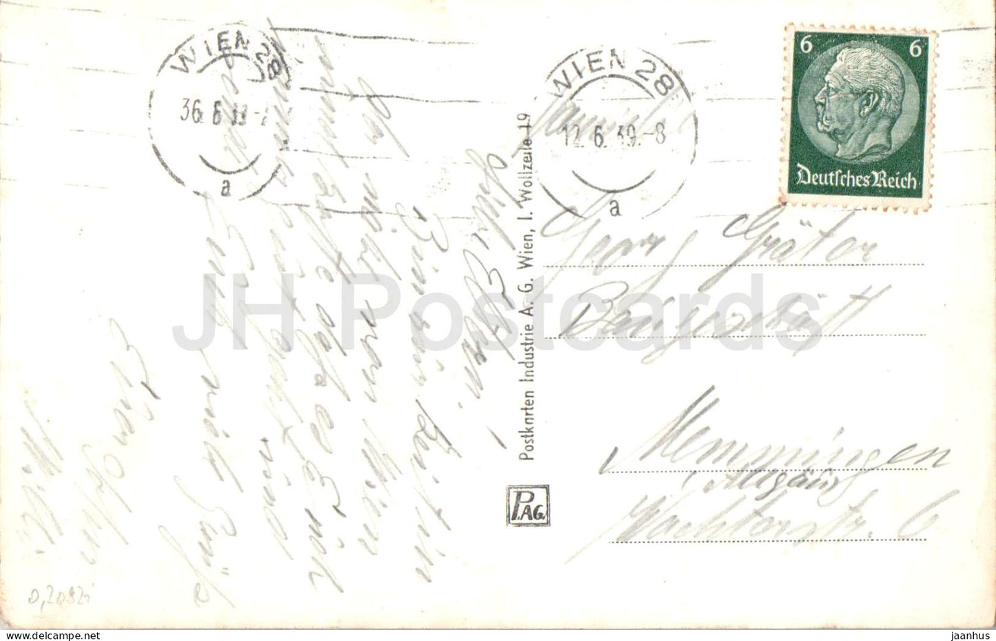 Wien - Vienne - Blick vom St Stefansturm - carte postale ancienne - 1939 - Autriche - utilisé