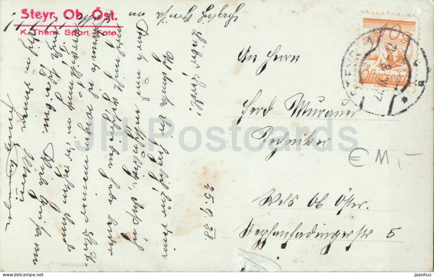 Steyr - Ob. Österr. - Folk group in traditional costumes - 1928 - photo - old postcard - 1928 - Austria - used