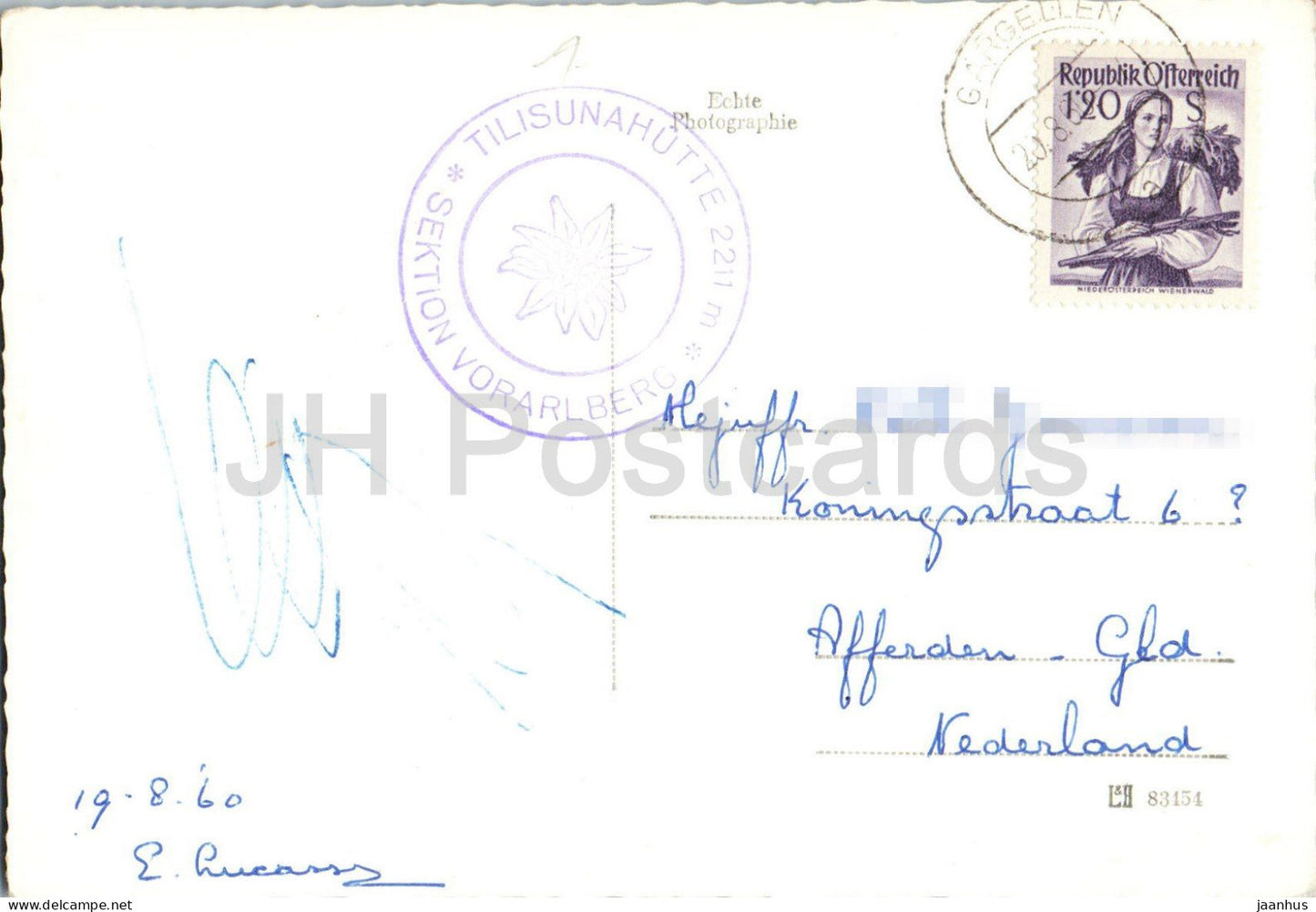 Sulzfluh 2824 m Vorarlberg - Berge - Alpen - 1960 - Österreich - gebraucht