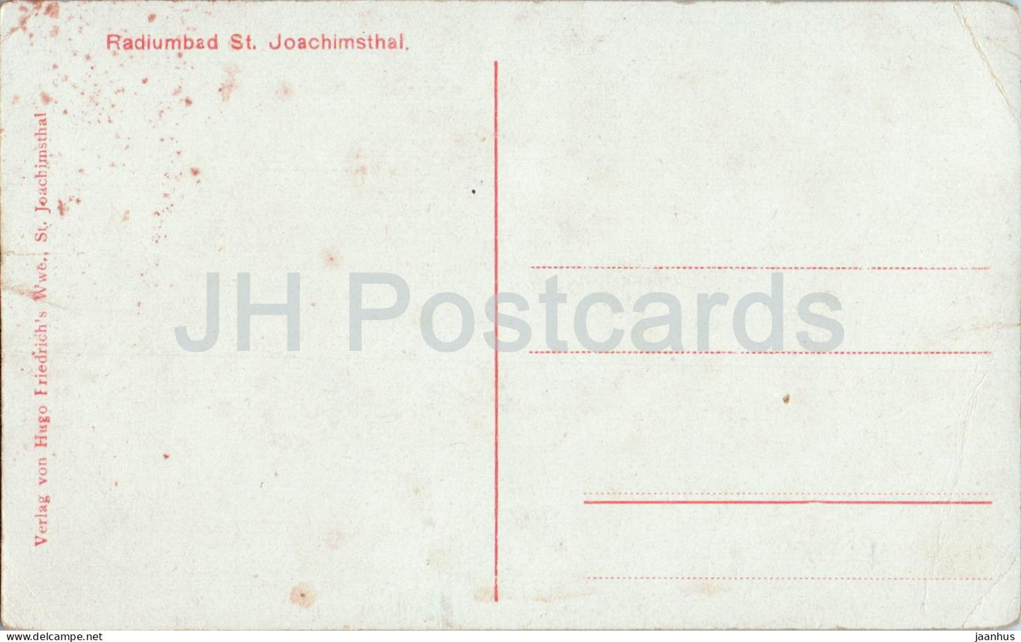 Radiumbad St. Joachimsthal - Jachymov - grand hotel - valley view - old postcard - Czech Republic - unused