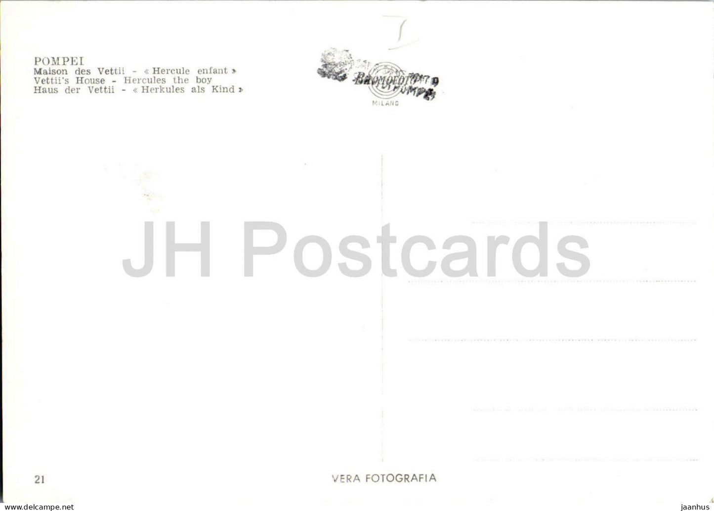Pompei - Pompeii - Casa dei Vettii - Ercole fanciullo - Hercules as Child - ancient world old postcard - Italy - unused