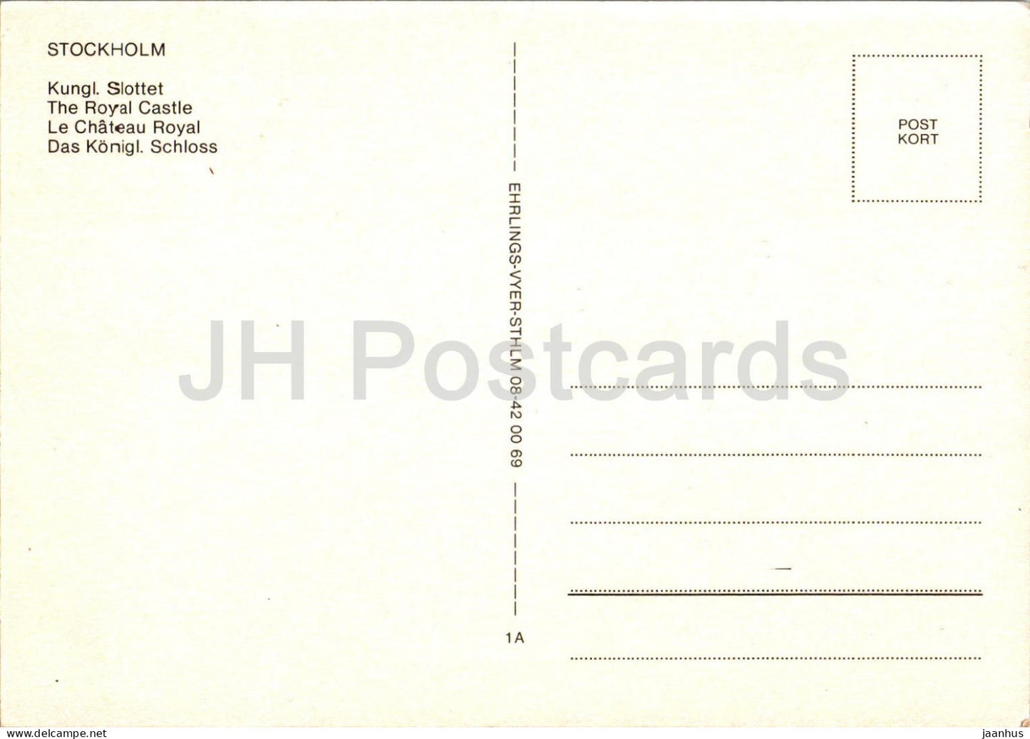 Stockholm - Kungl Slottet - Das königliche Schloss - 1A - Schweden - unbenutzt