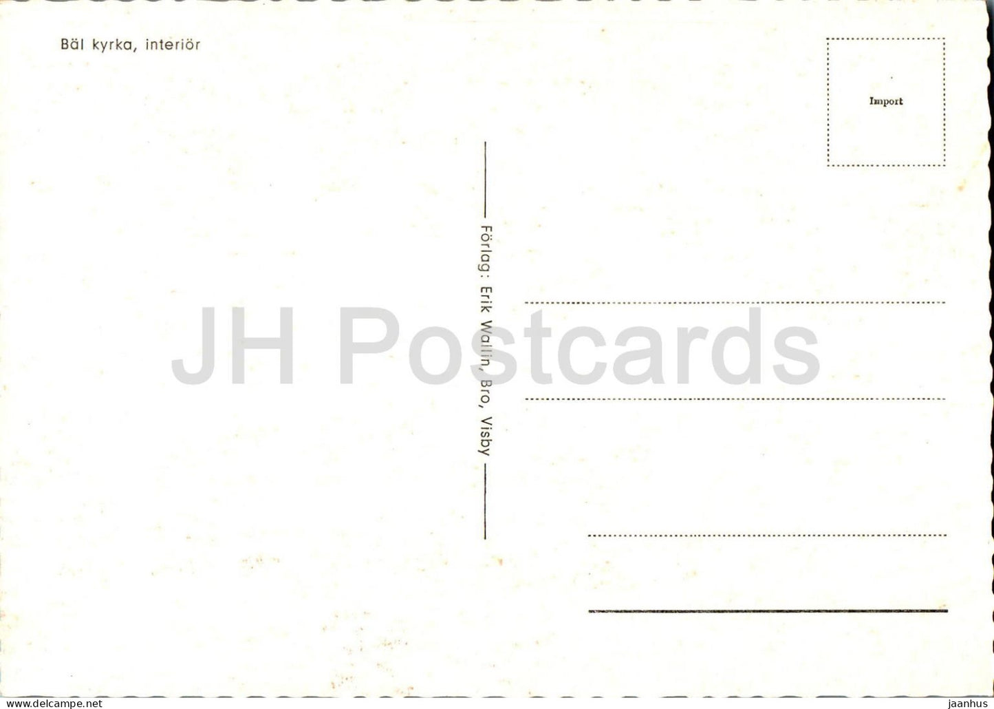 Bal Kyrka - intérieur - église - Suède - inutilisé