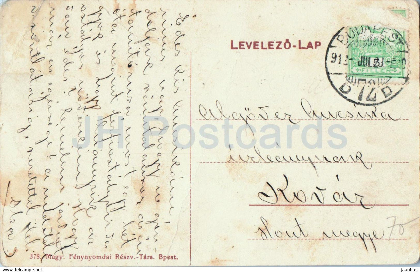 Budapest - Gondviseles Korhaz - Ilka-utca 51 - Hospital - patient rooms surgery old postcard - 1912 - Hungary - used