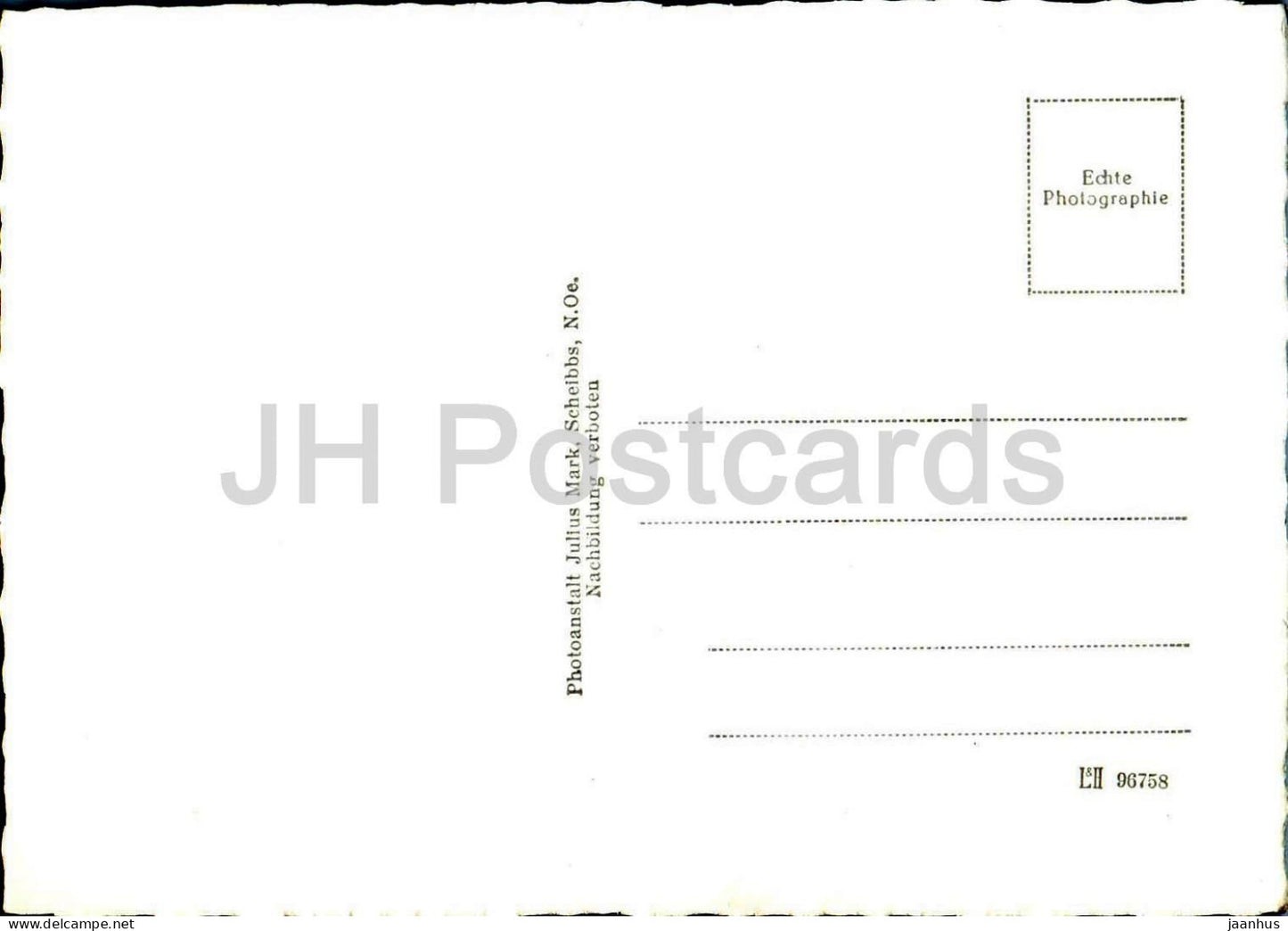 Lunz am See mit Otscher - village panorama - lake region - mountains - 1503 - old postcard - Austria - unused