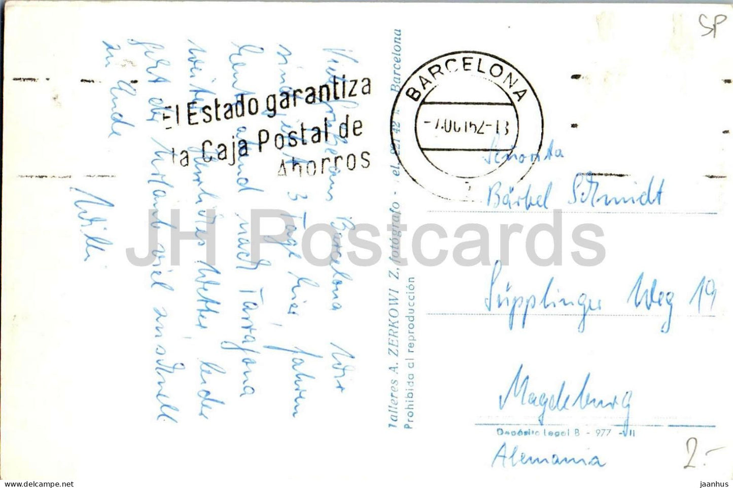 Barcelone - Rue Aragon et Place Letamendi - rue - place - architecture - 524 - 1962 - Espagne - utilisé