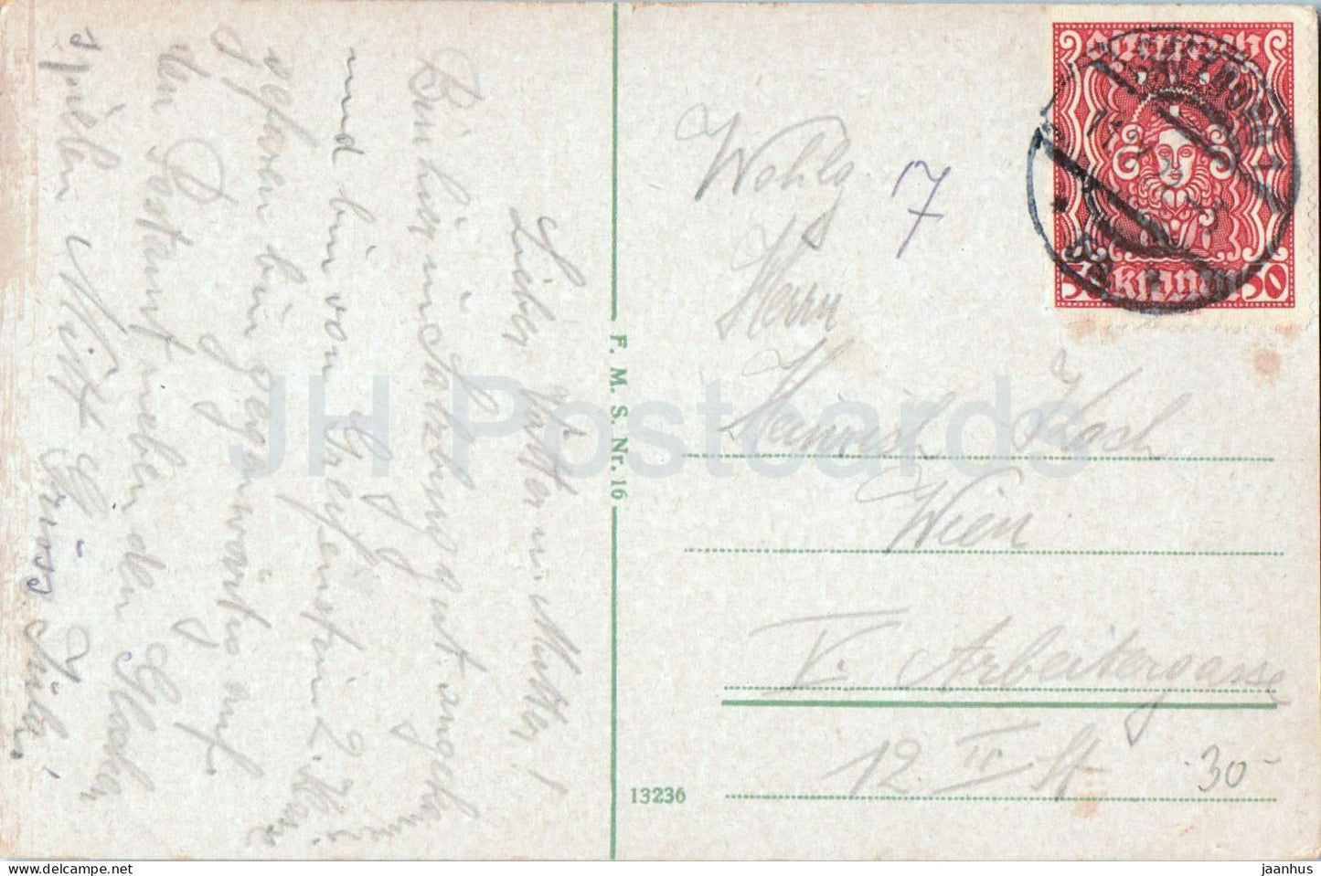 Salzbourg - Hohensalzburg - 13236 - carte postale ancienne - années 1920 - Autriche - utilisé
