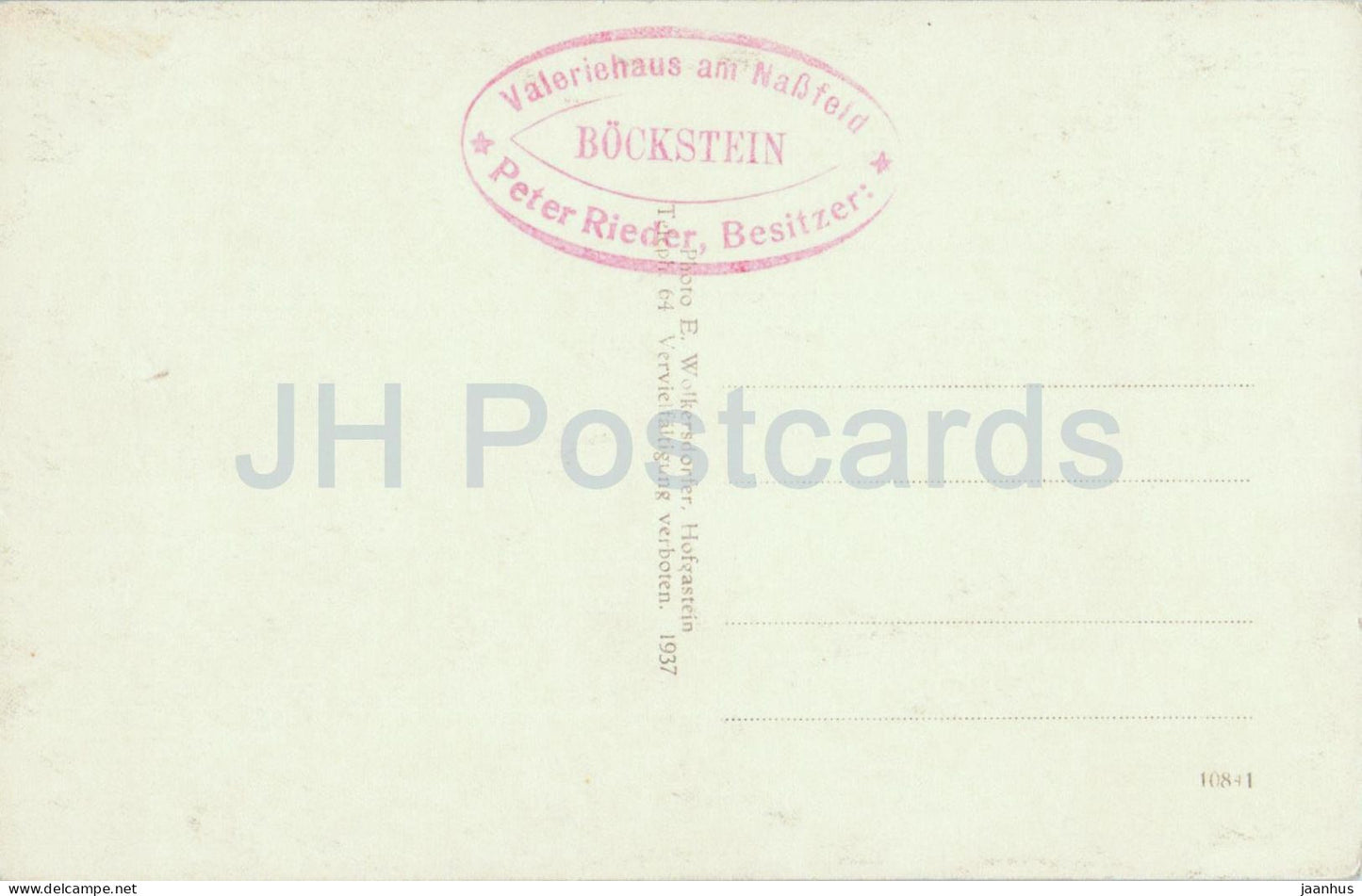 Schleierfall - Weg ins Nassfeld m. Schareck 3131 m - 10841 - carte postale ancienne - 1937 - Autriche - inutilisée